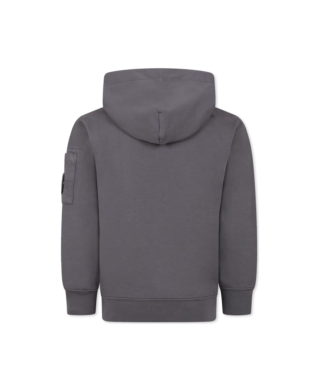 C.P. Company Undersixteen Grey Sweatshirt For Boy With Logo - Grey