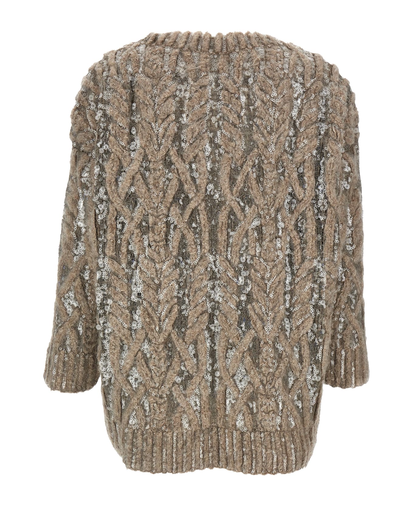 Brunello Cucinelli Sequin Sweater - Beige ニットウェア