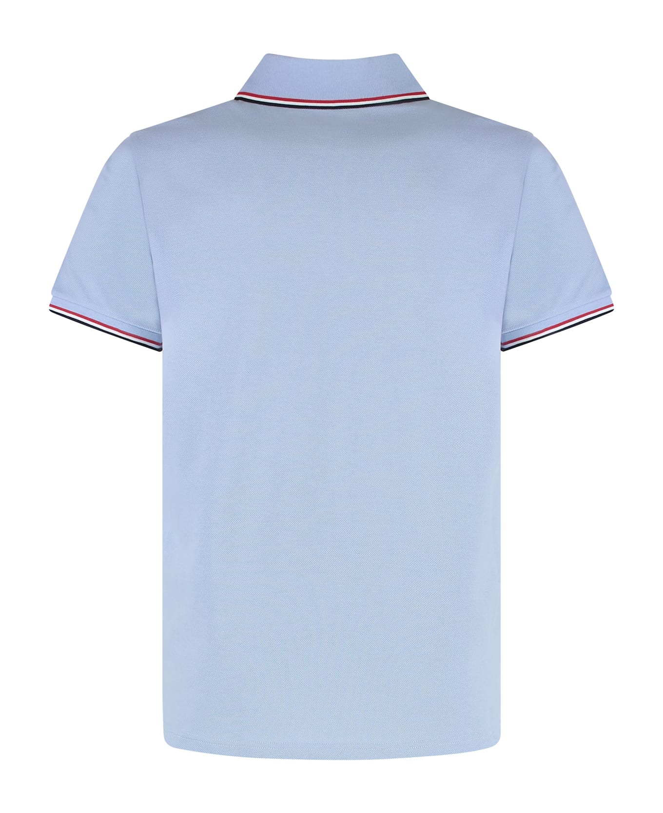 Moncler Cotton-piqué Polo Shirt - Light Blue