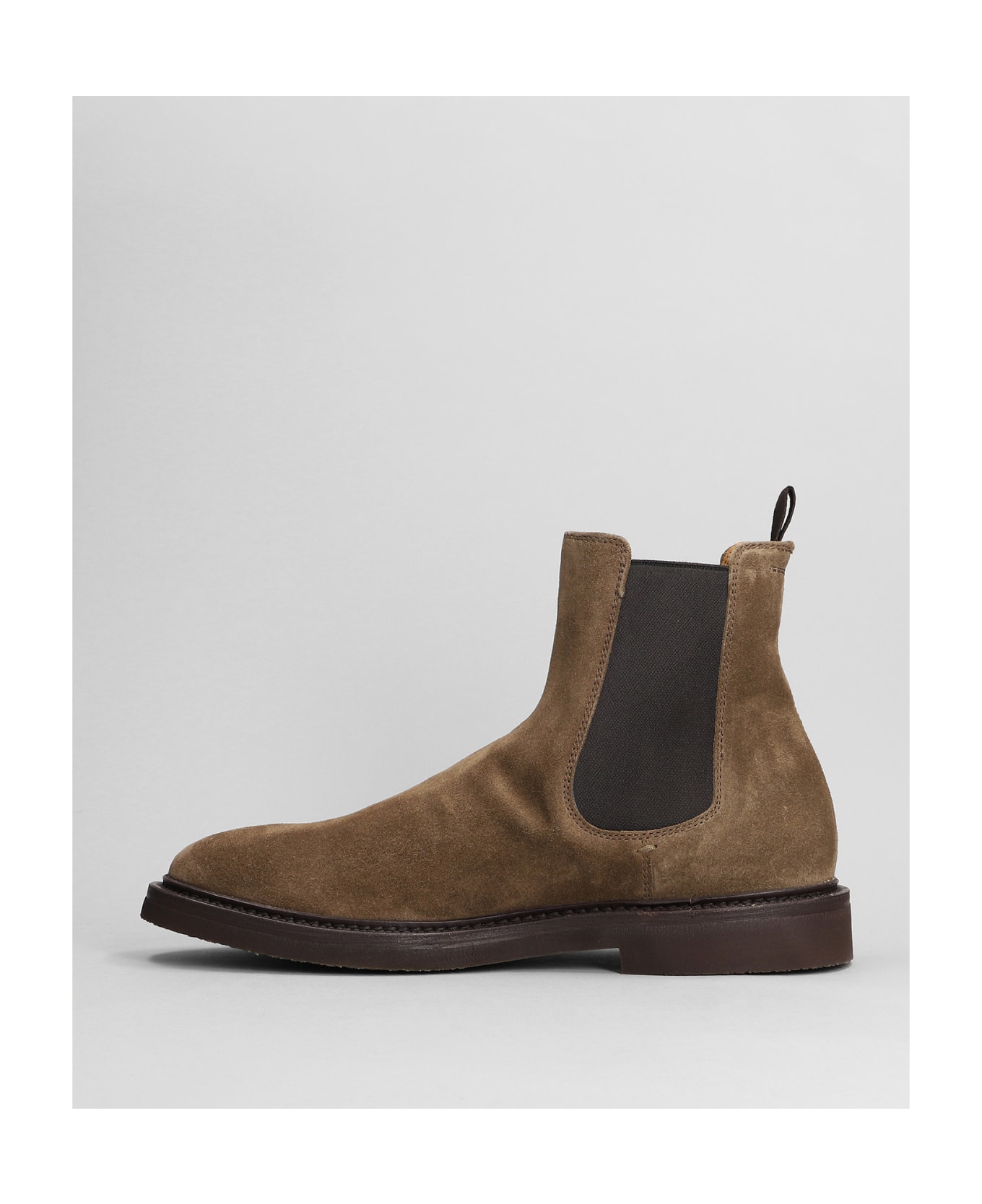 Officine Creative Hopkins Flexi 204 Ankle Boots In Brown Suede - brown