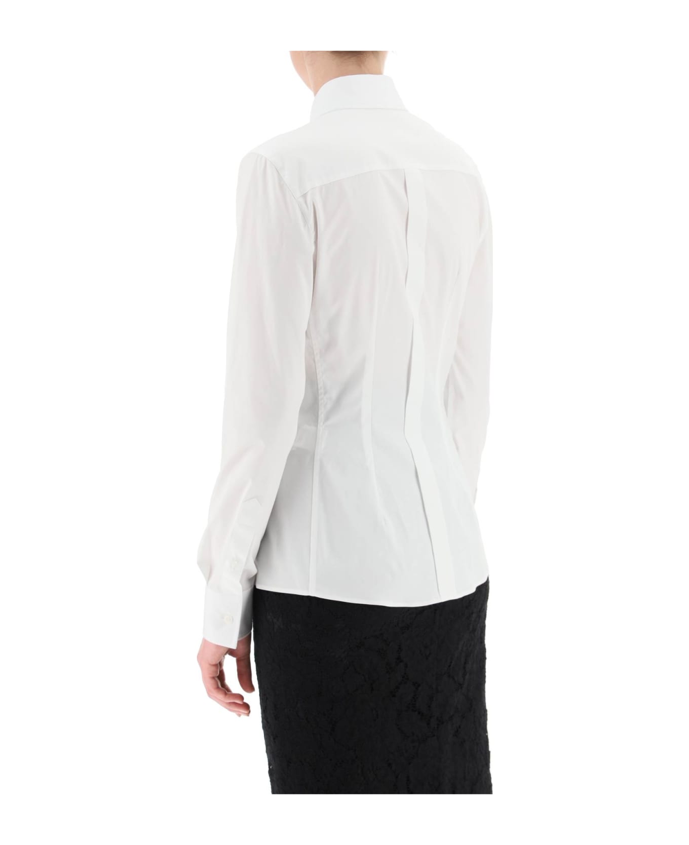Dolce & Gabbana Slim-fit Stretch Poplin Shirt - BIANCO OTTICO (White) シャツ