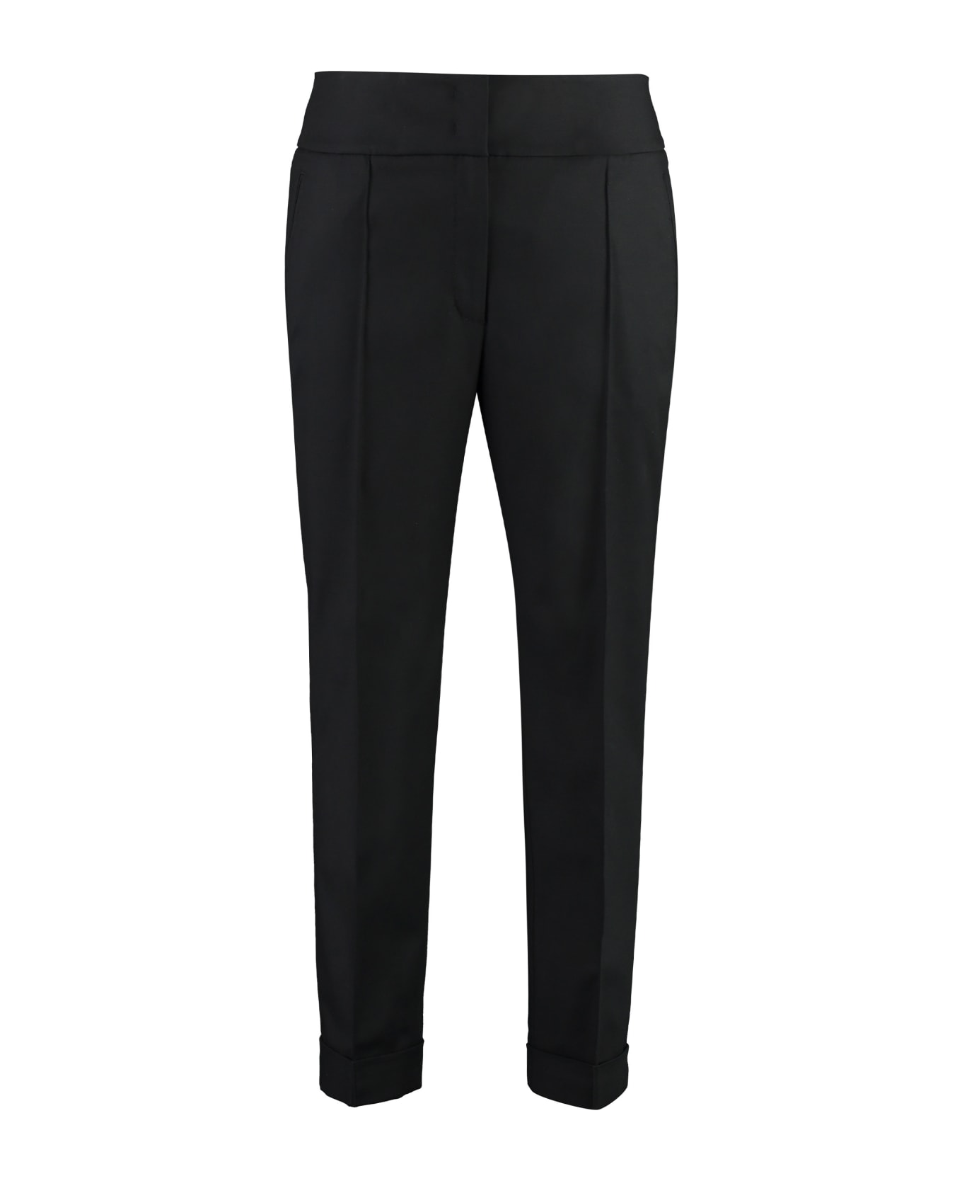 Peserico Chino Pants In Cotton Blend - black