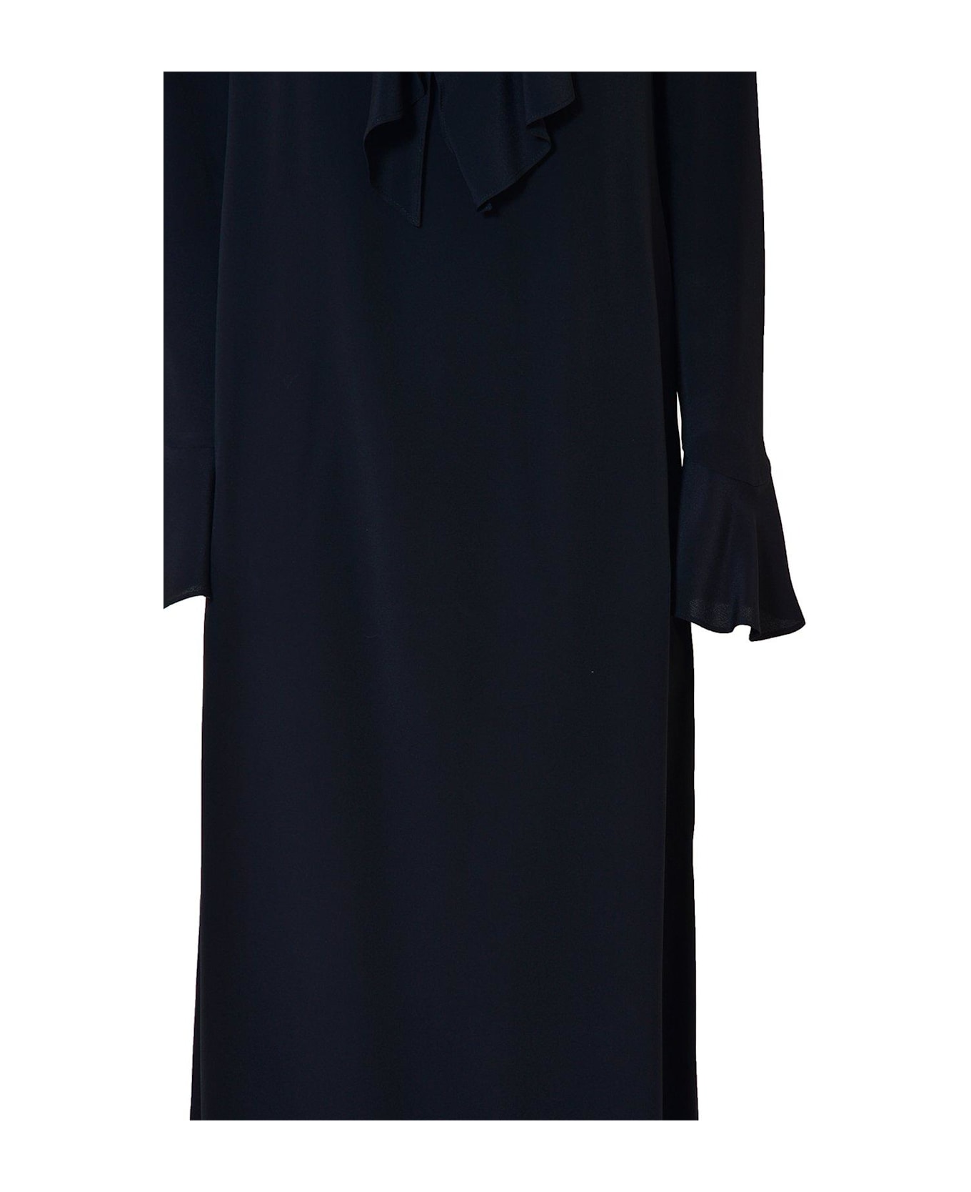N.21 High Neck Lace-trim Maxi Dress - Nero