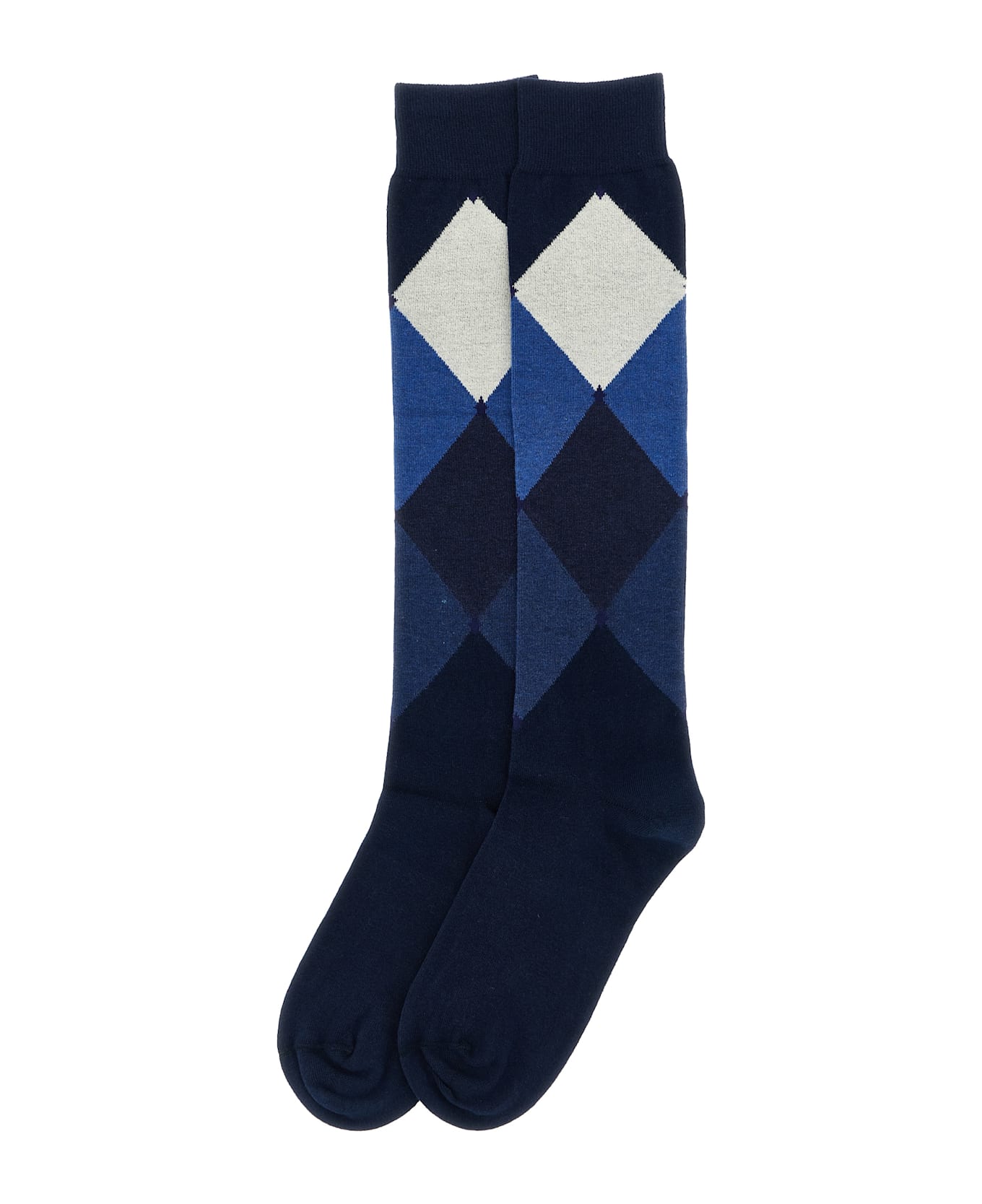 Ballantyne Diamond-shaped Socks - Blue