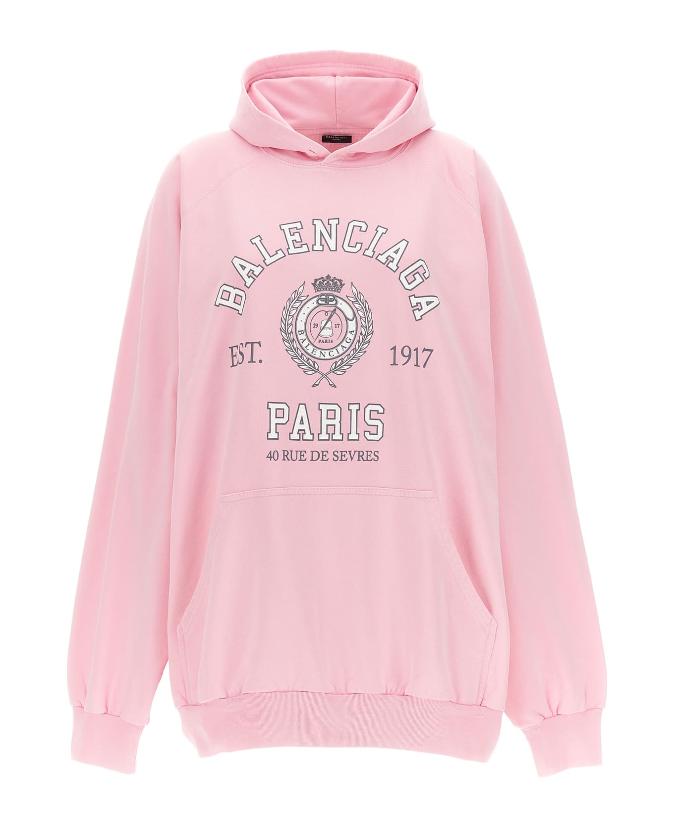Balenciaga Hoodie With Logo Print - Pink