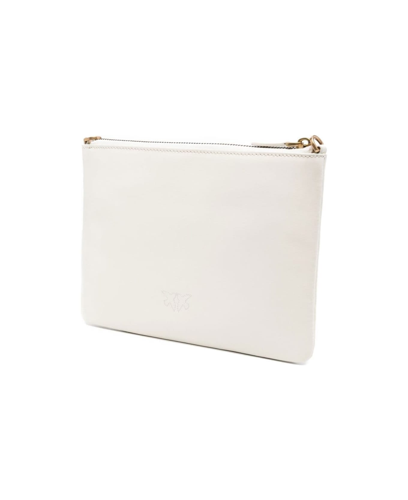 Pinko Shoulder Bag With Logo Plaque - White