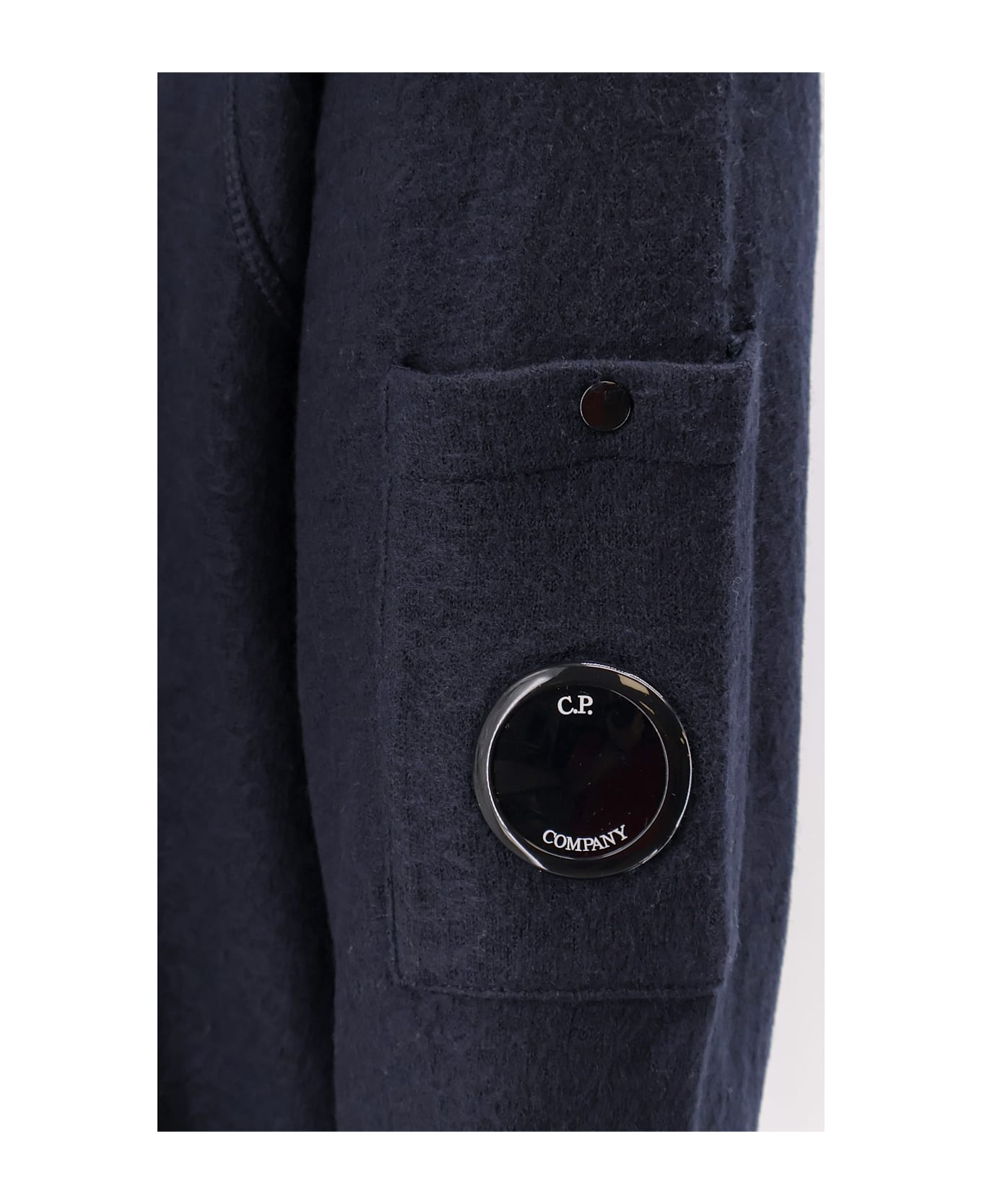 C.P. Company Wool And Cotton Felted Sweater - TOTAL ECLIPSE
