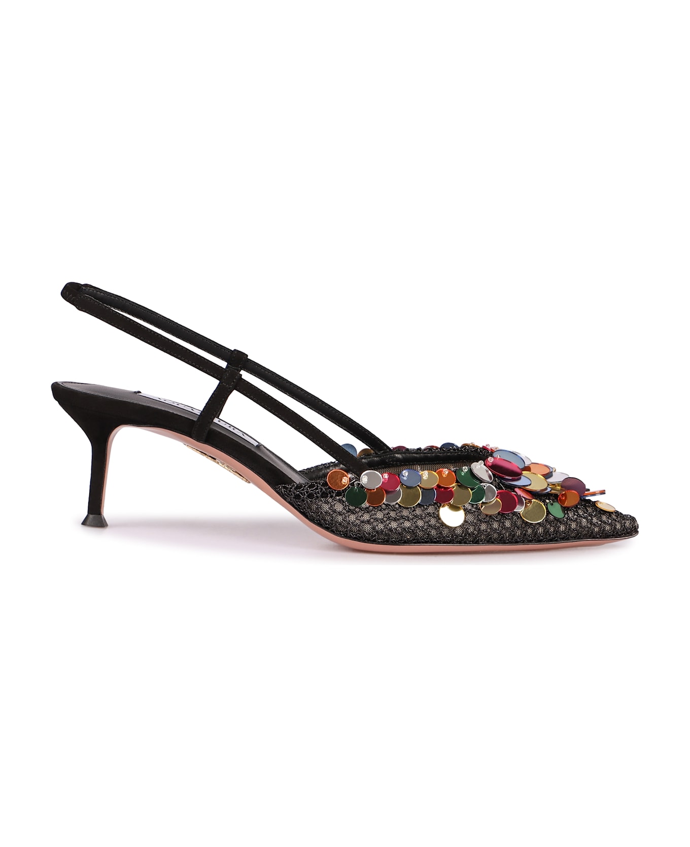 Aquazzura Can Can Pointy-toe Slingback - black