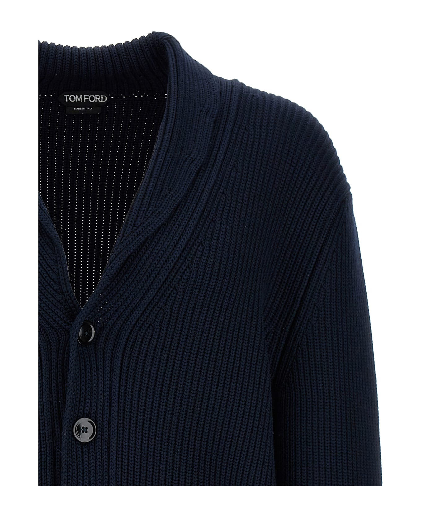 Tom Ford Silk Cardigan - Blue