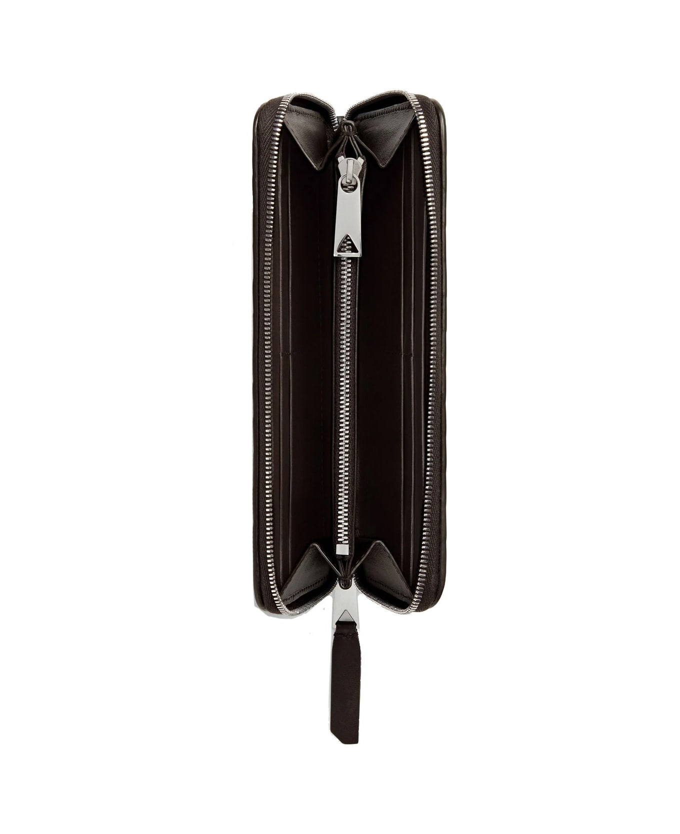 Bottega Veneta Intrecciato Zip Around Wallet - Brown