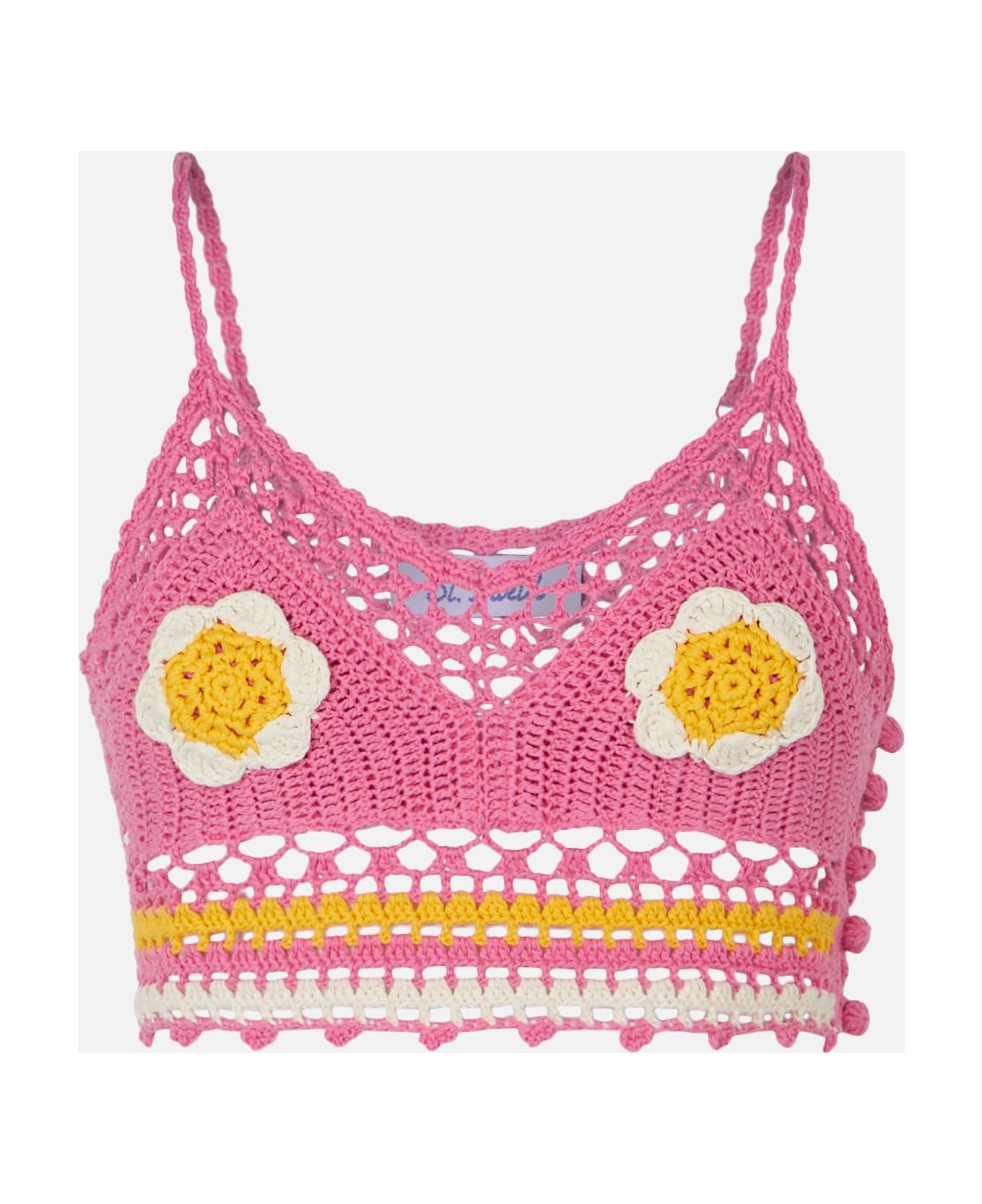 MC2 Saint Barth Daisy Crochet Top - PINK