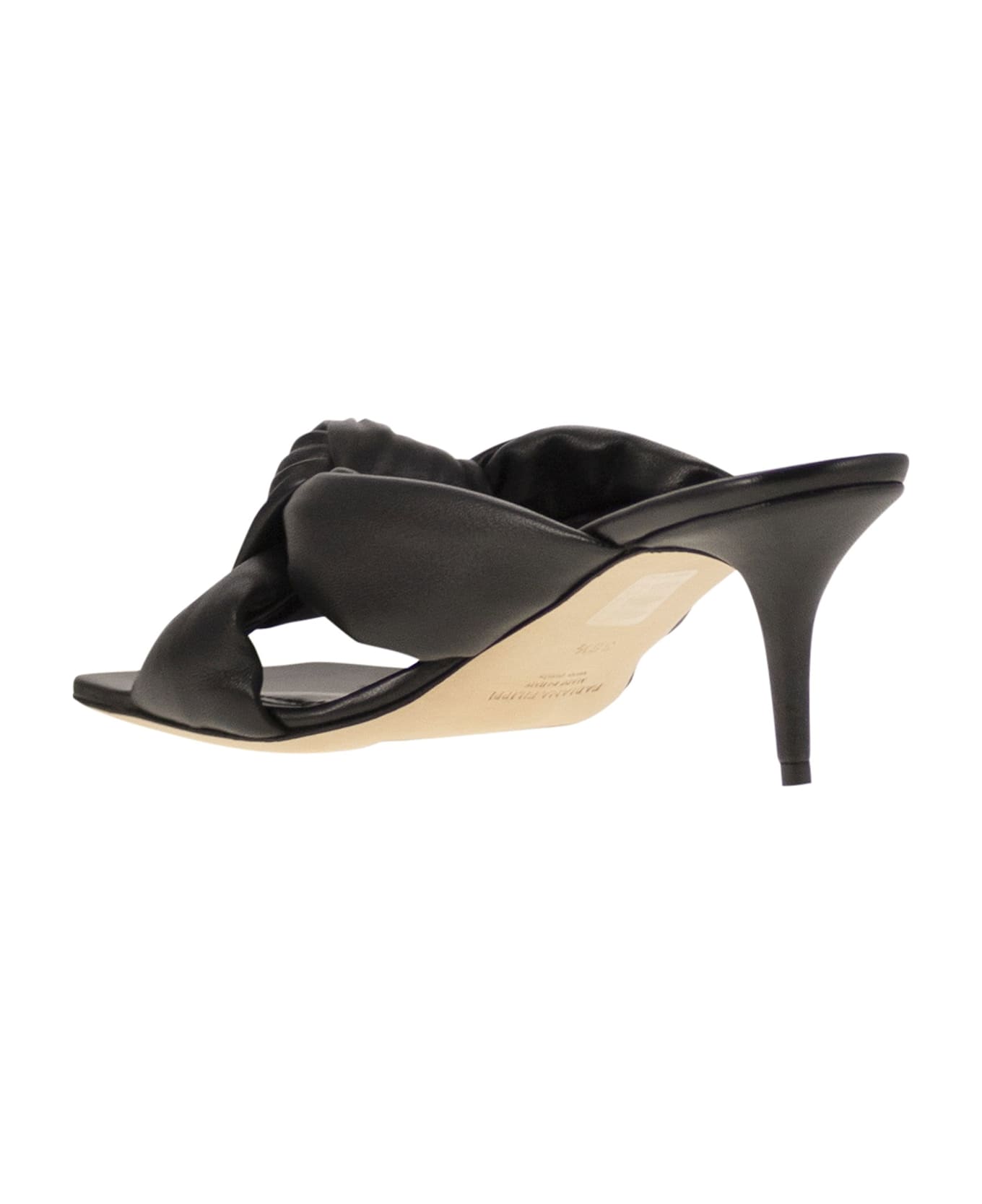 Fabiana Filippi Sandal Mules On Heel And Knot - Black