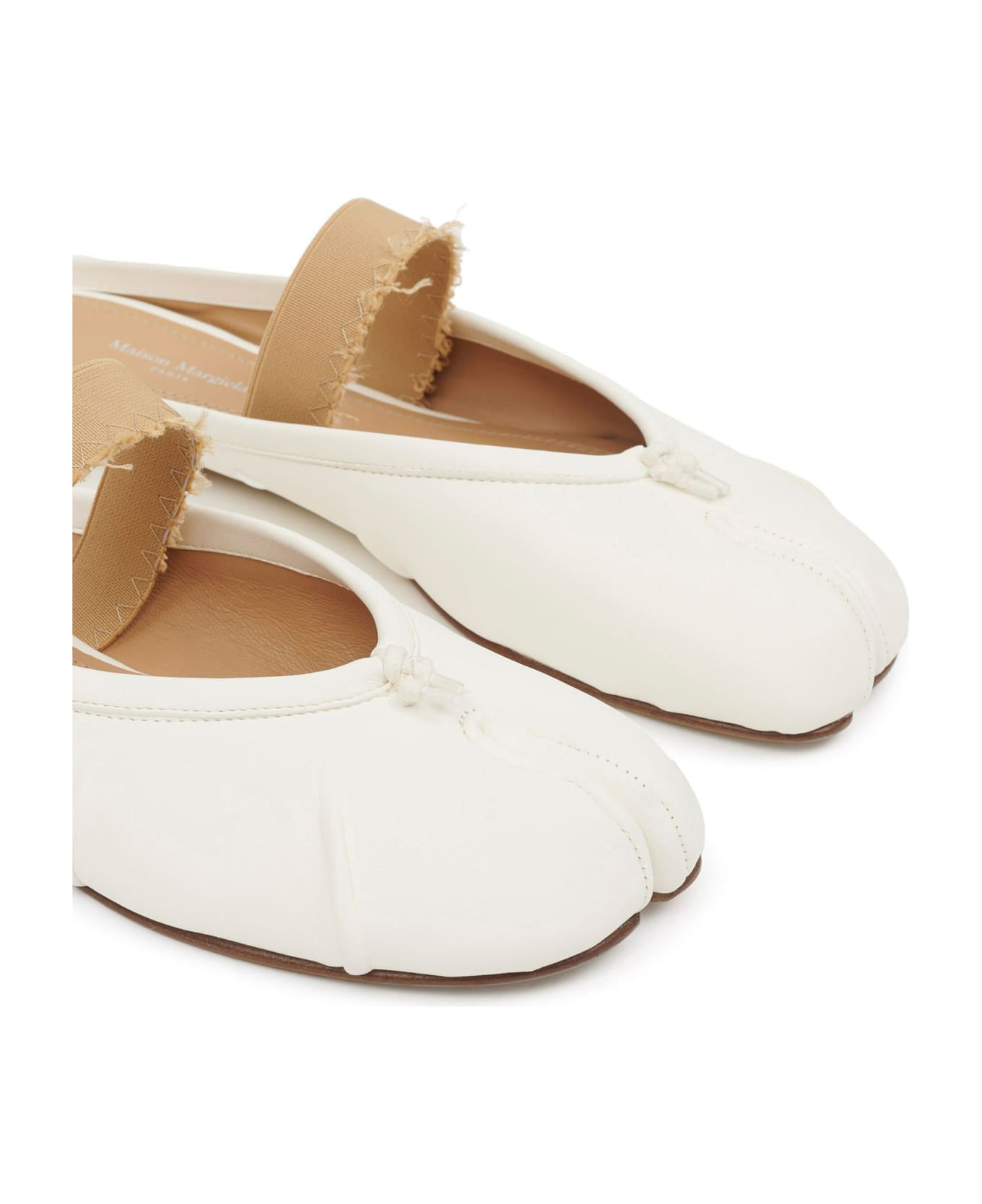 Maison Margiela Tabi Ballerina Mule Elastic Band - Ivory Nude