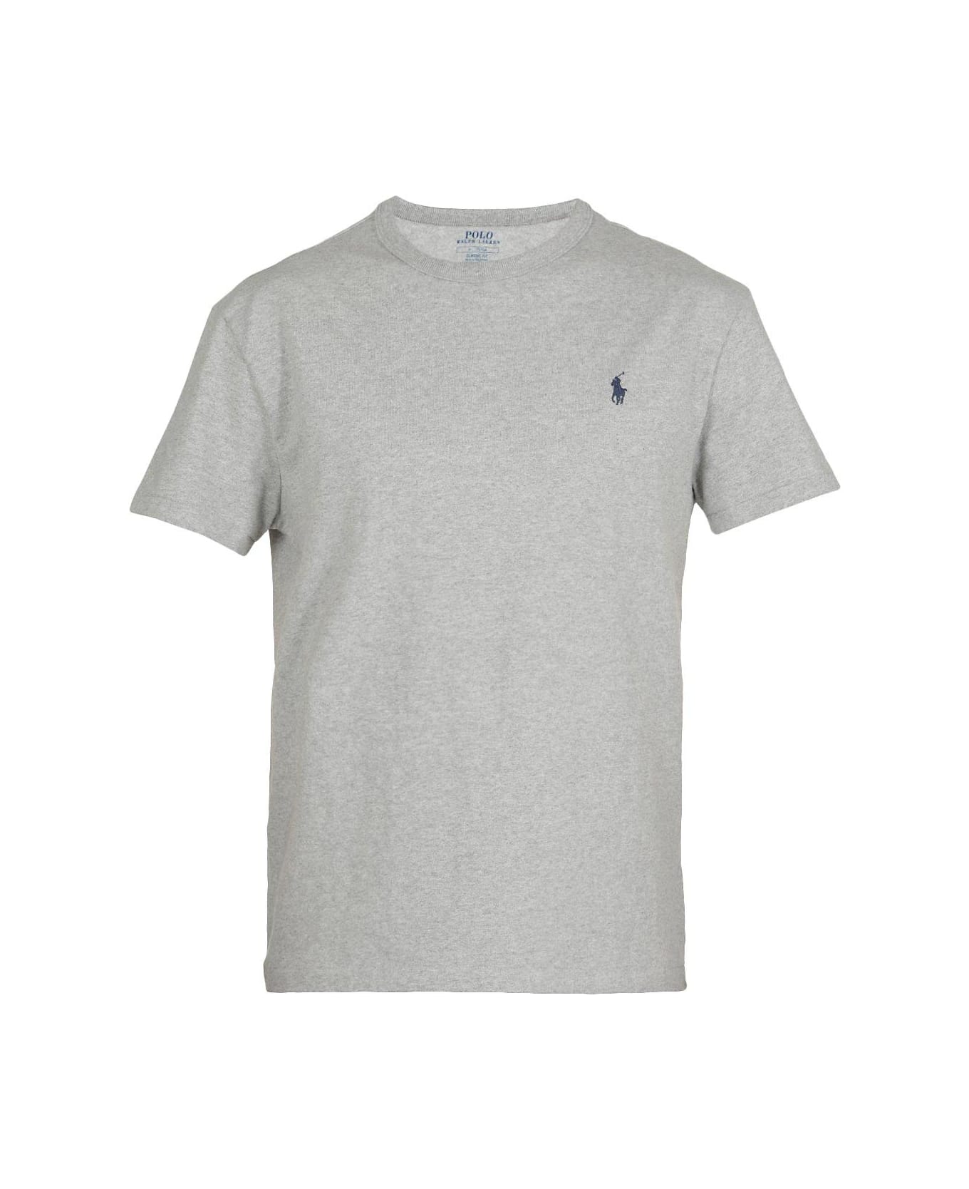 Ralph Lauren Embroidered Logo Crewneck T-shirt - Andover heather