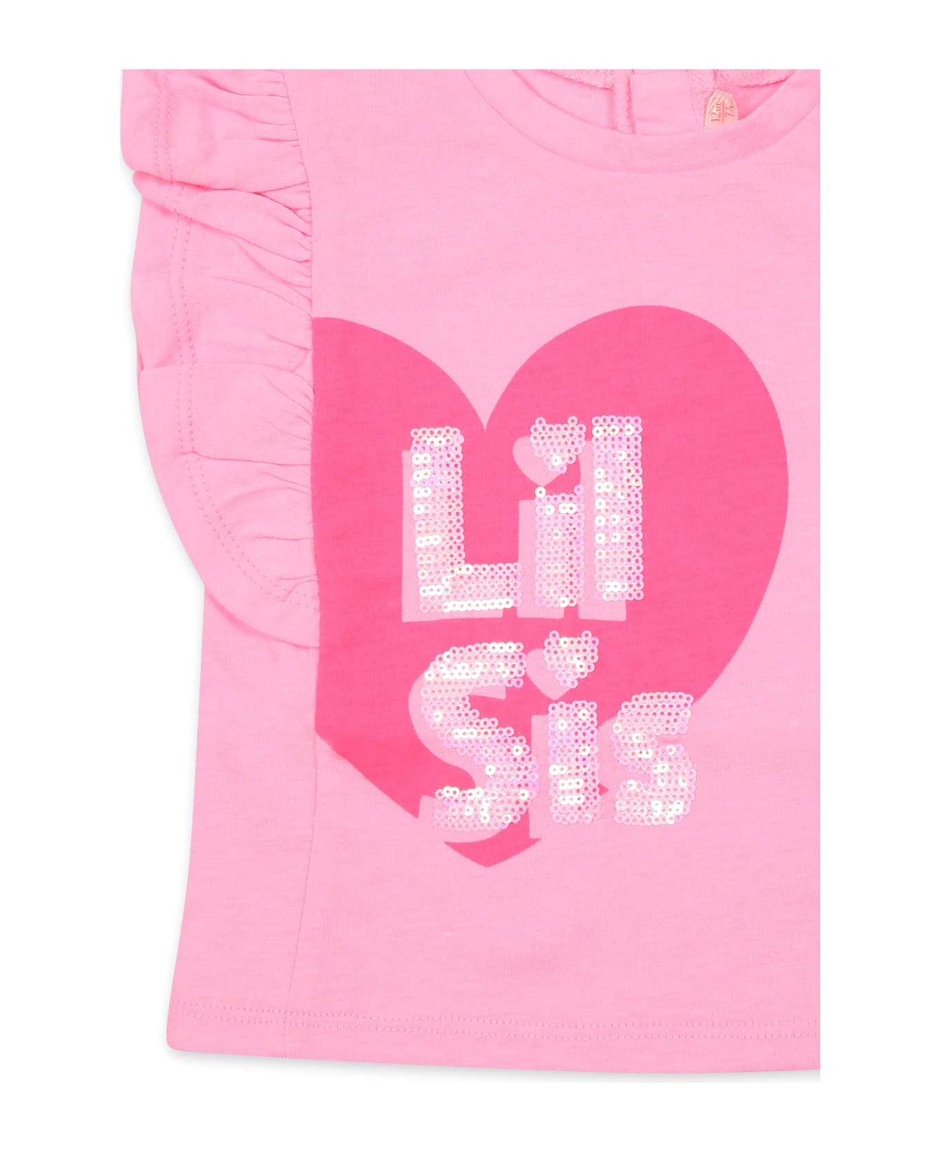 Billieblush Pink T-shirt For Baby Girl With Heart - Pink
