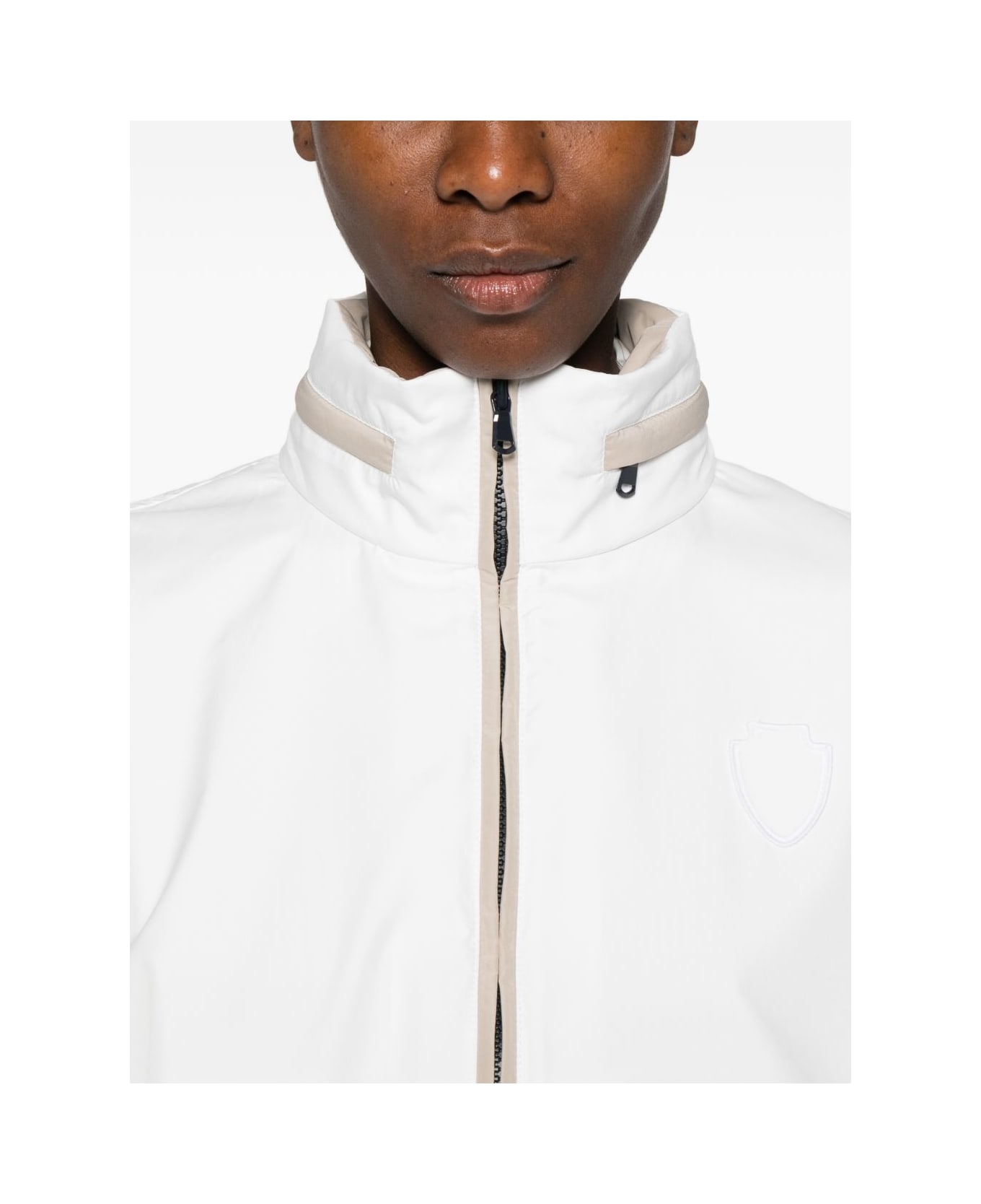 Brunello Cucinelli Zipped Blouson Jacket - White