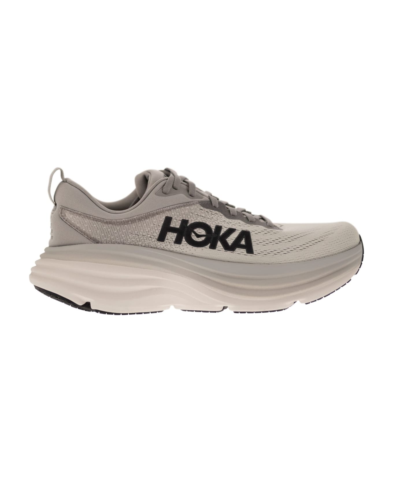 Hoka Bondi 8 - Ultra-shortened Sports Shoe - Grey