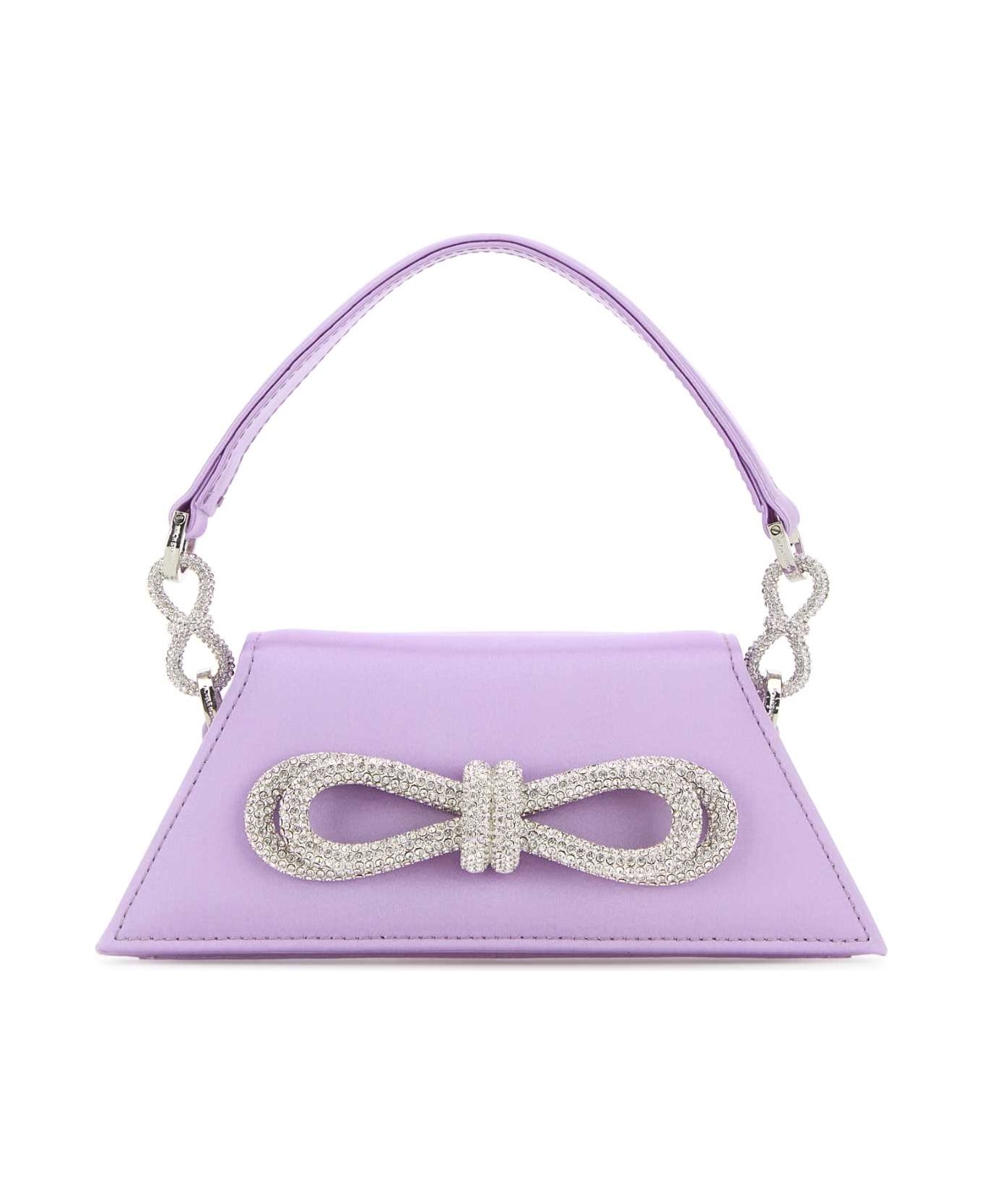 Mach & Mach Lilac Satin Small Samantha Handbag - LAVENDER