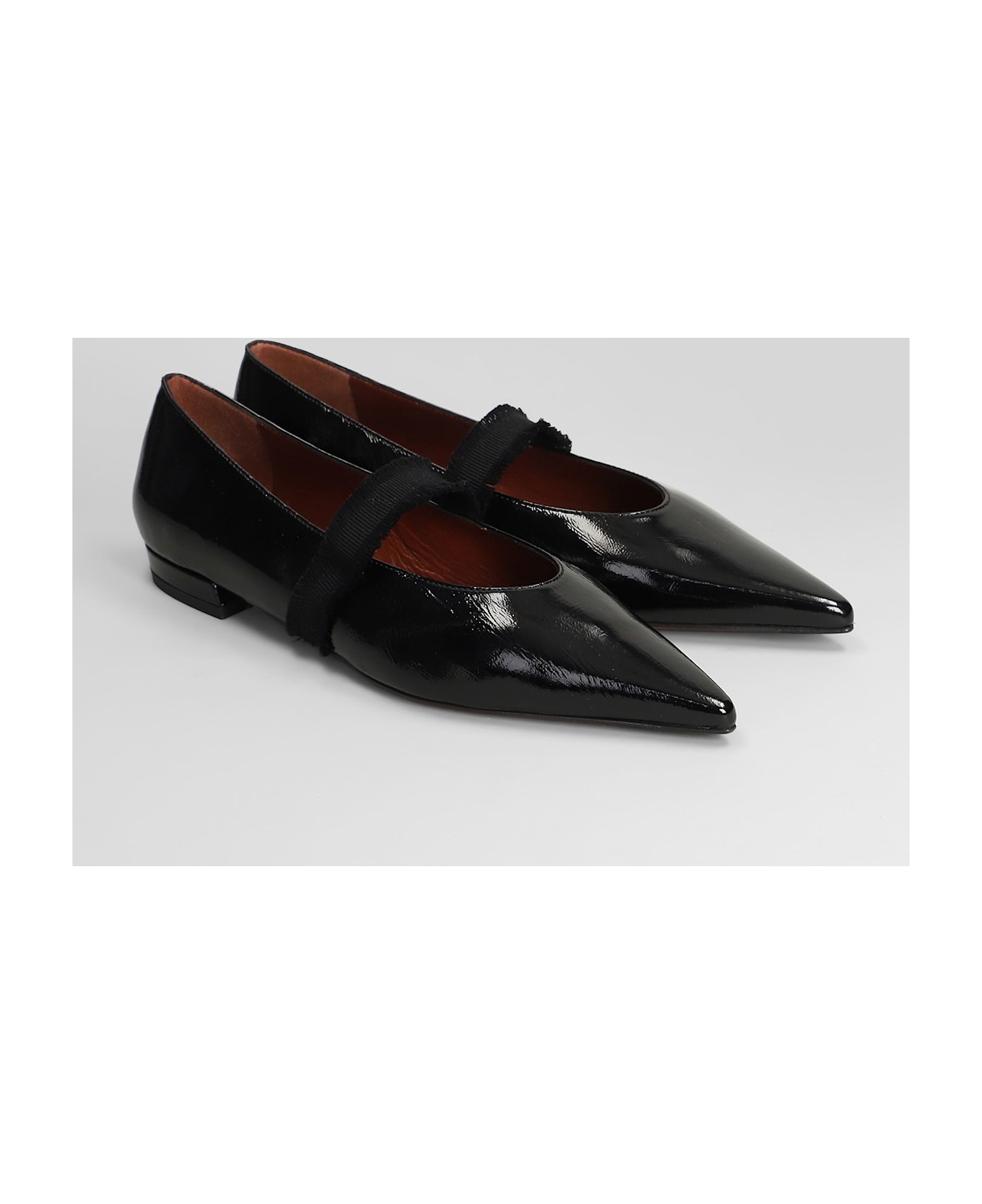 Roberto Festa Elior Ballet Flats In Black Leather - black