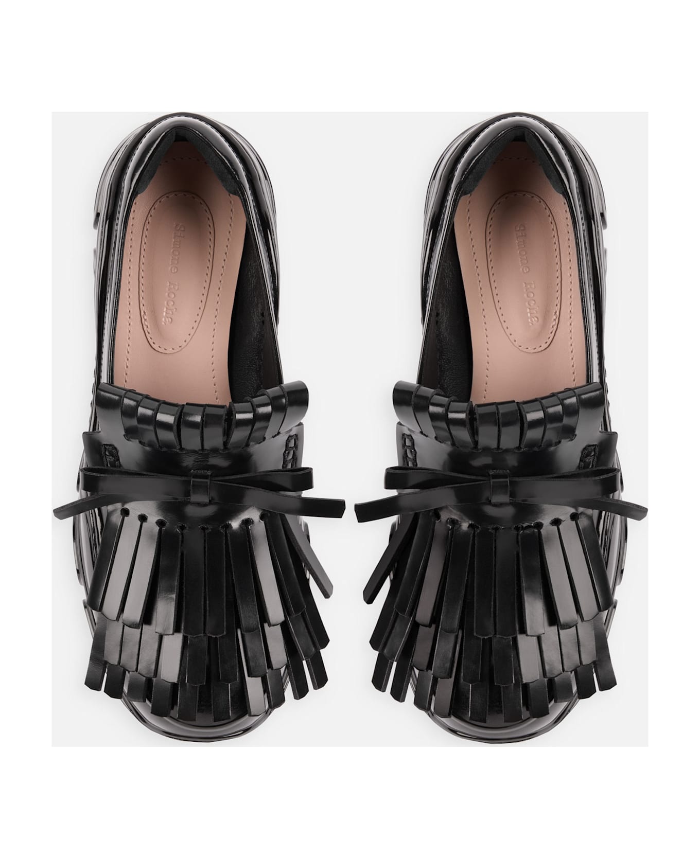 Simone Rocha Fringe Tracker Loafer - Black