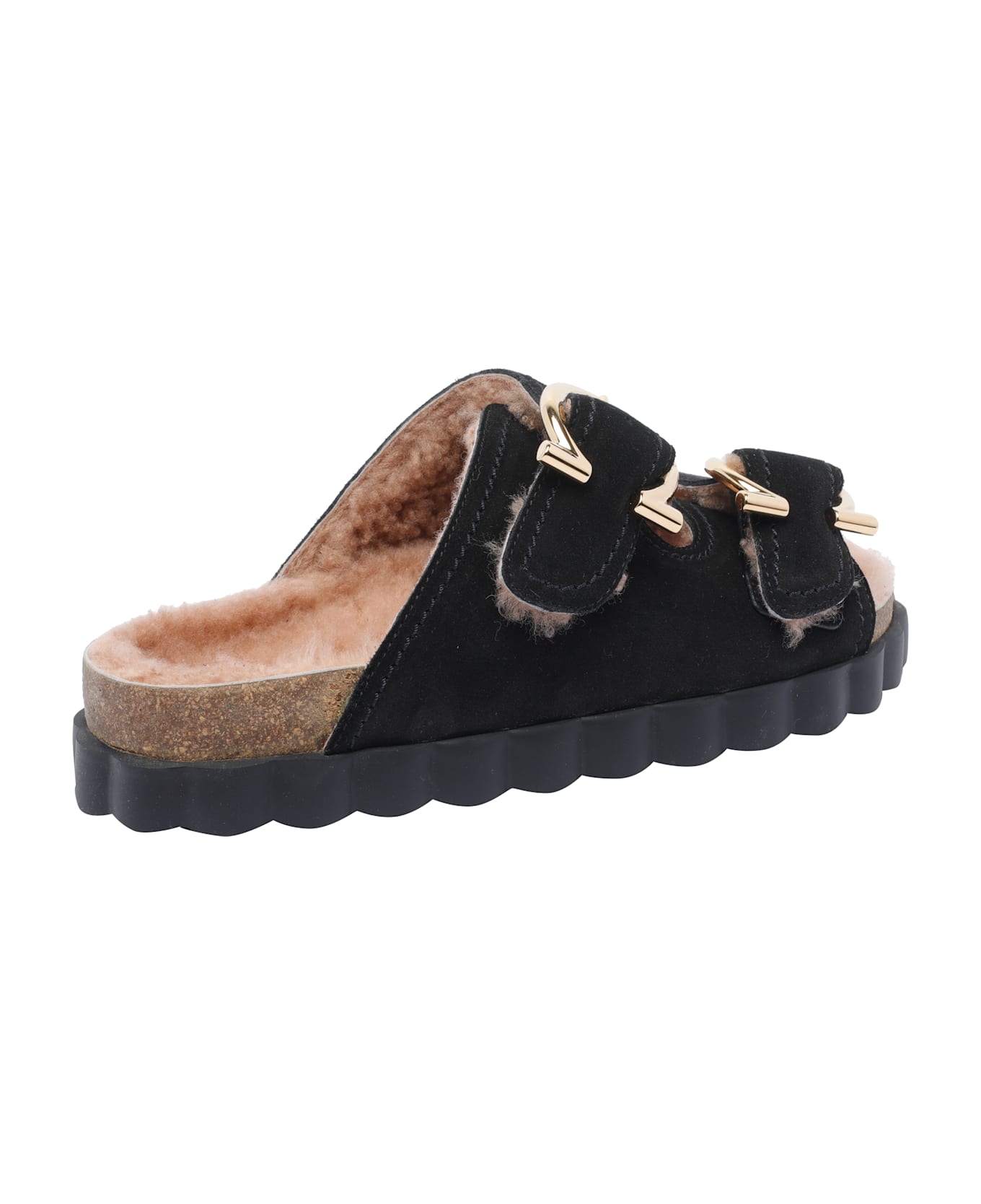Ferragamo Gancini Sporty Sandals - Black