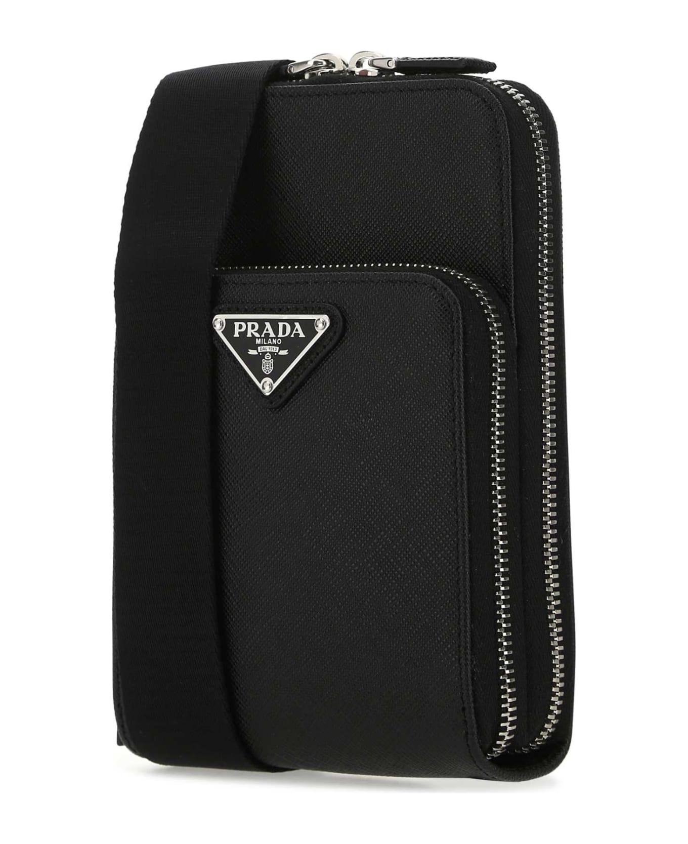 Prada Black Leather Phone Case - NERO