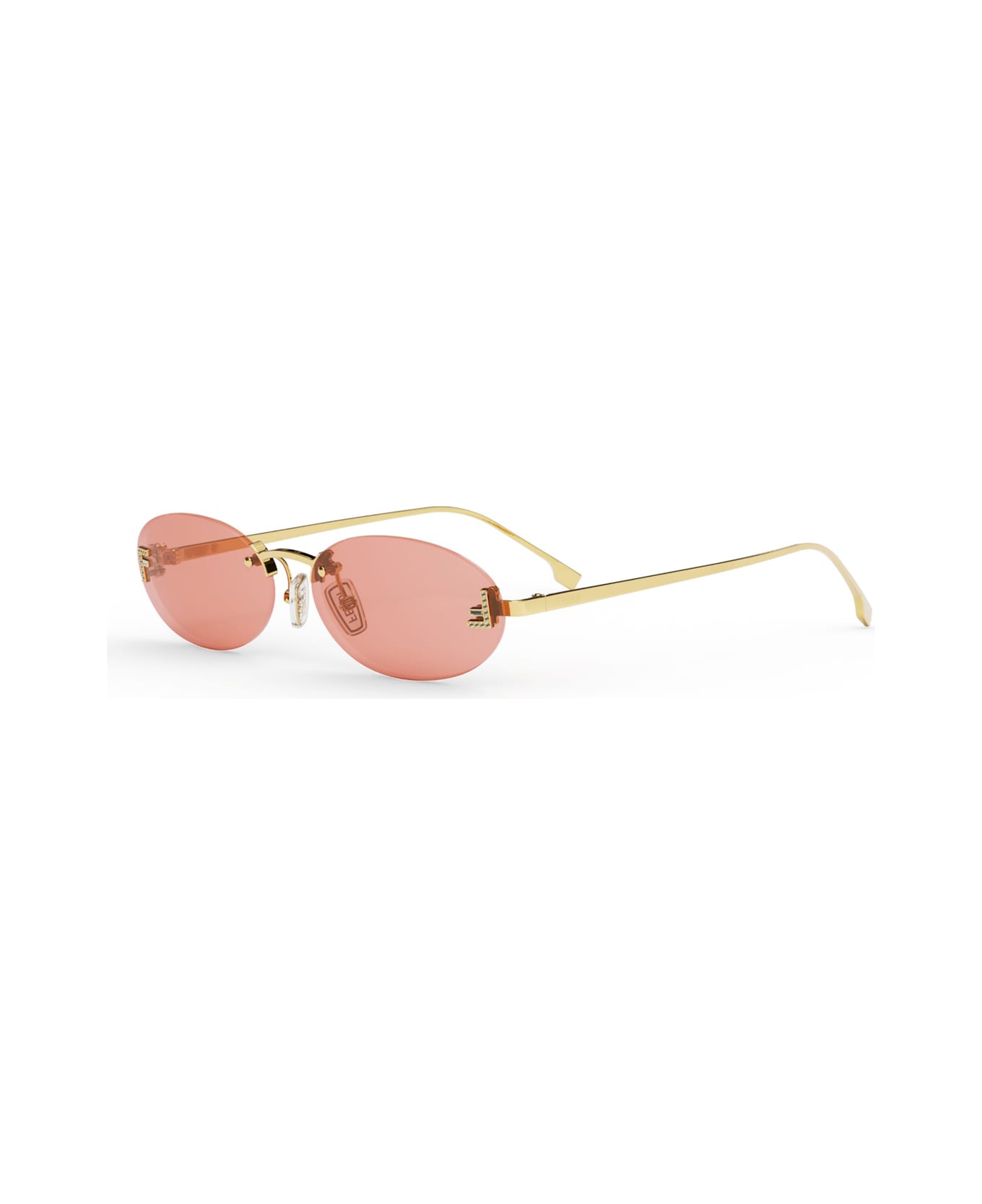 Fendi Eyewear Fe4075us 30s Oro Fendi First Crystal Sunglasses - Oro