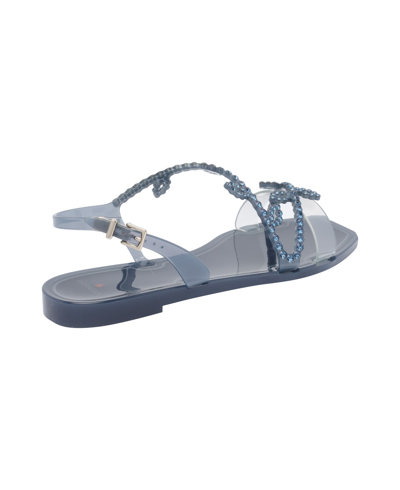 Menghi Rubber Sandals - Blue