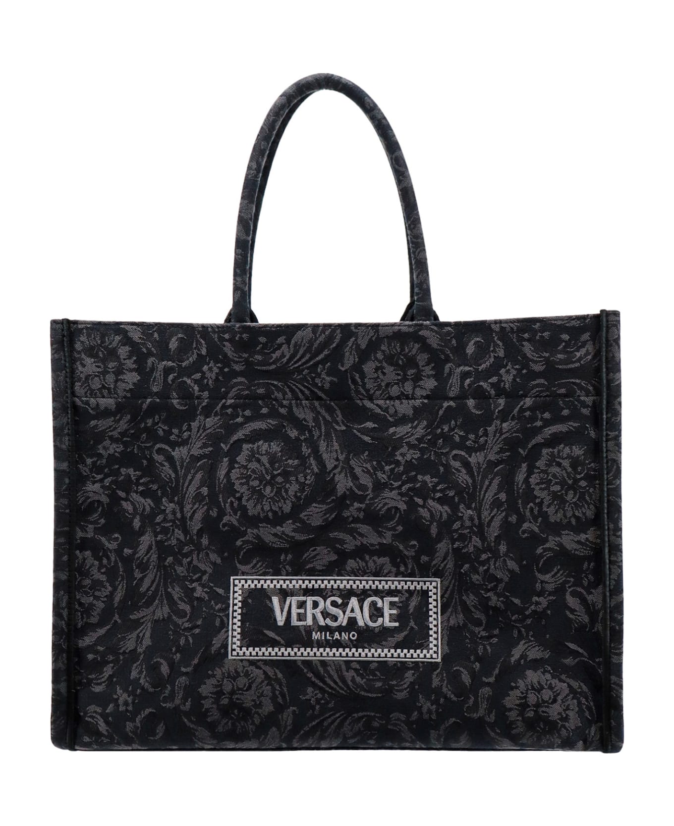 Versace Athena Barocco Shoulder Bag - V Black Oro Versace トートバッグ