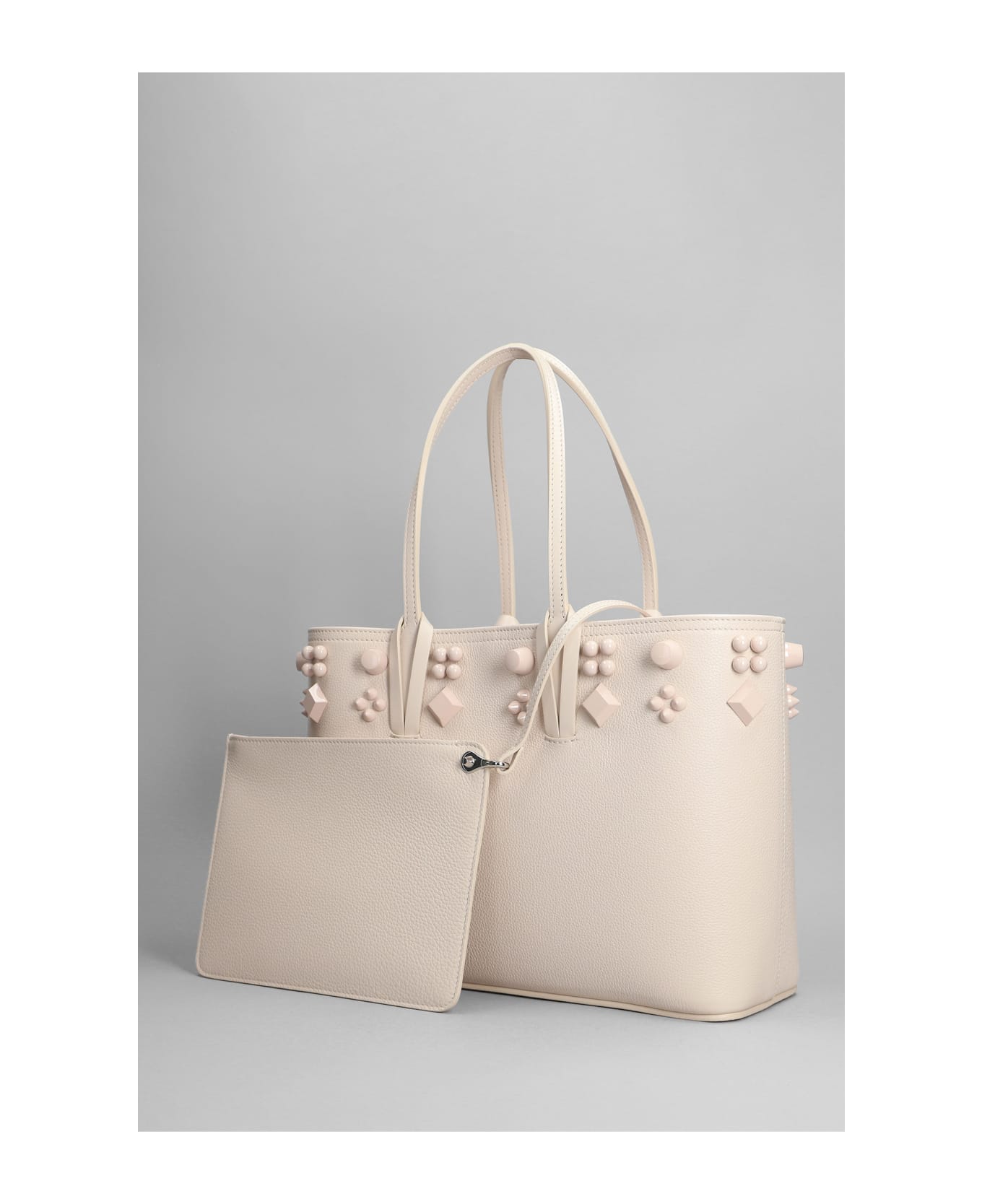 Christian Louboutin Cabata Tote In Powder Leather - Nude & Neutrals