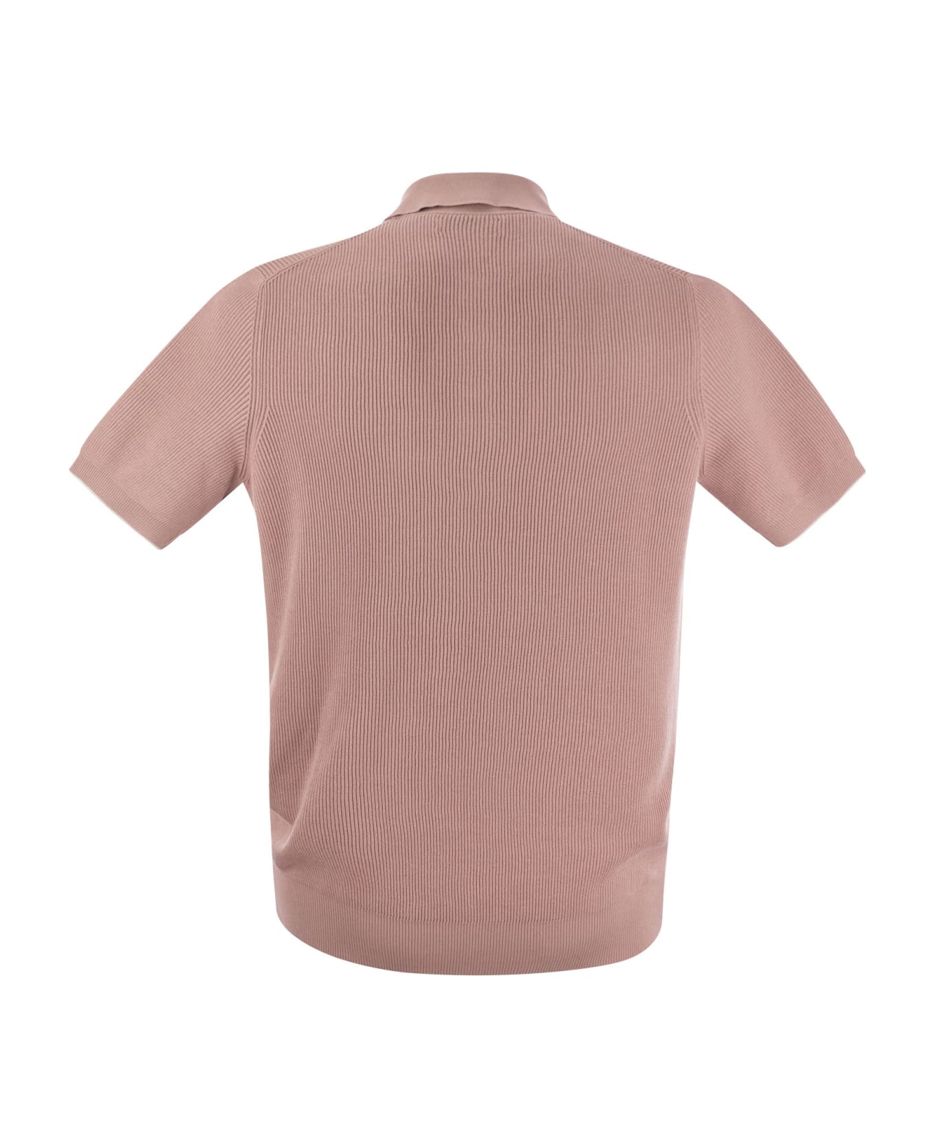 Brunello Cucinelli Cotton Polo-style Jersey - Antique Rose ポロシャツ