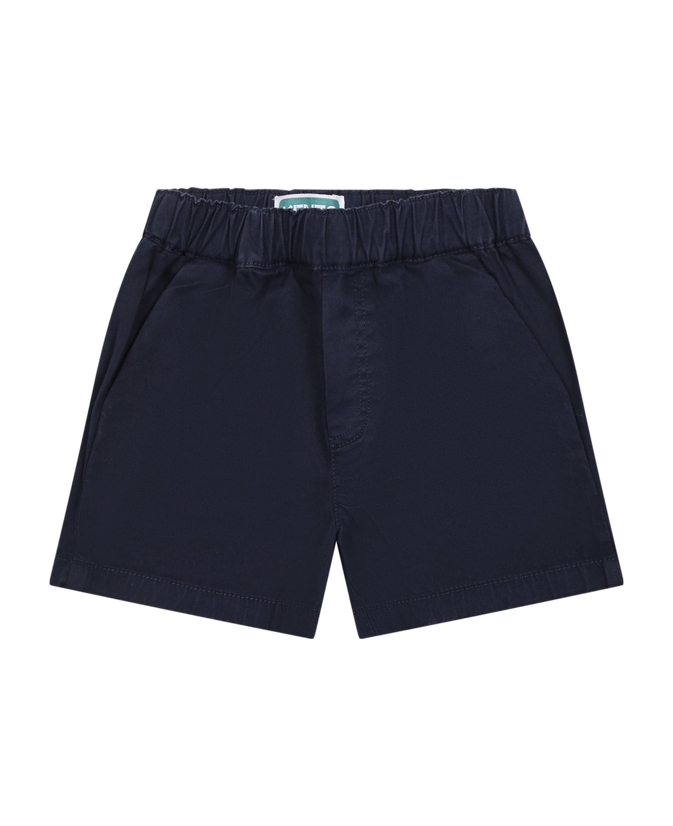 Kenzo Kids Blue Casual Shorts For Baby Boy - Marine