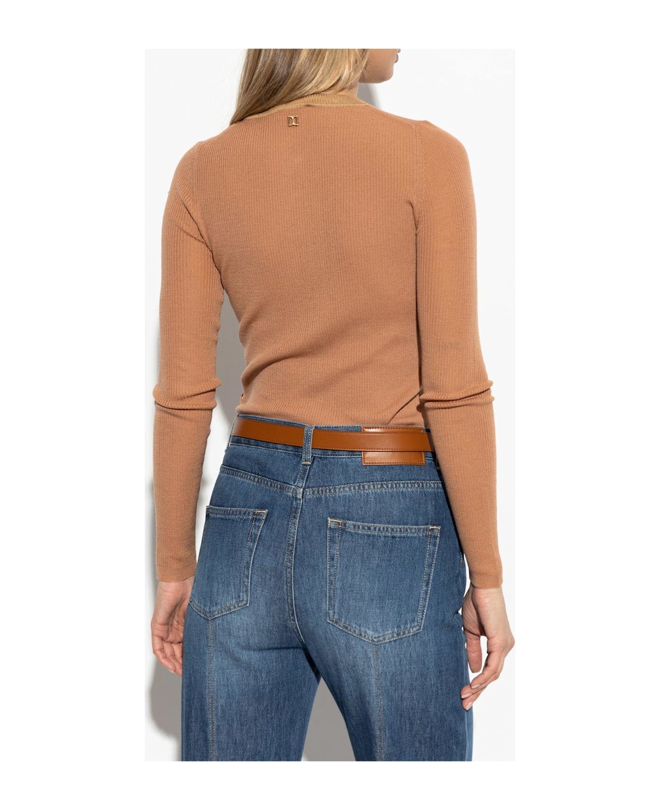 Chloé Knitted Henley Shirt - NUDE