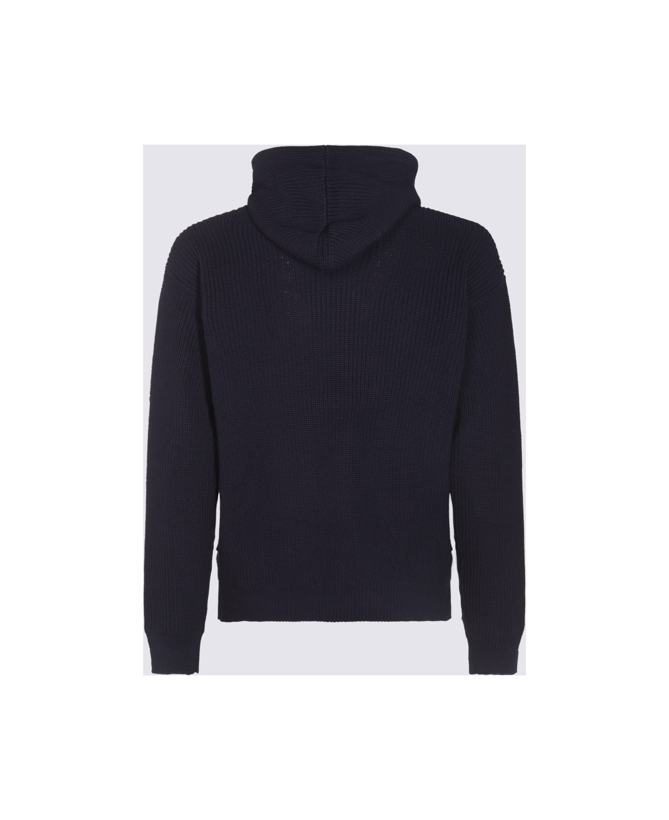 Add Dark Blue Cotton Sweatshirt - Deep water
