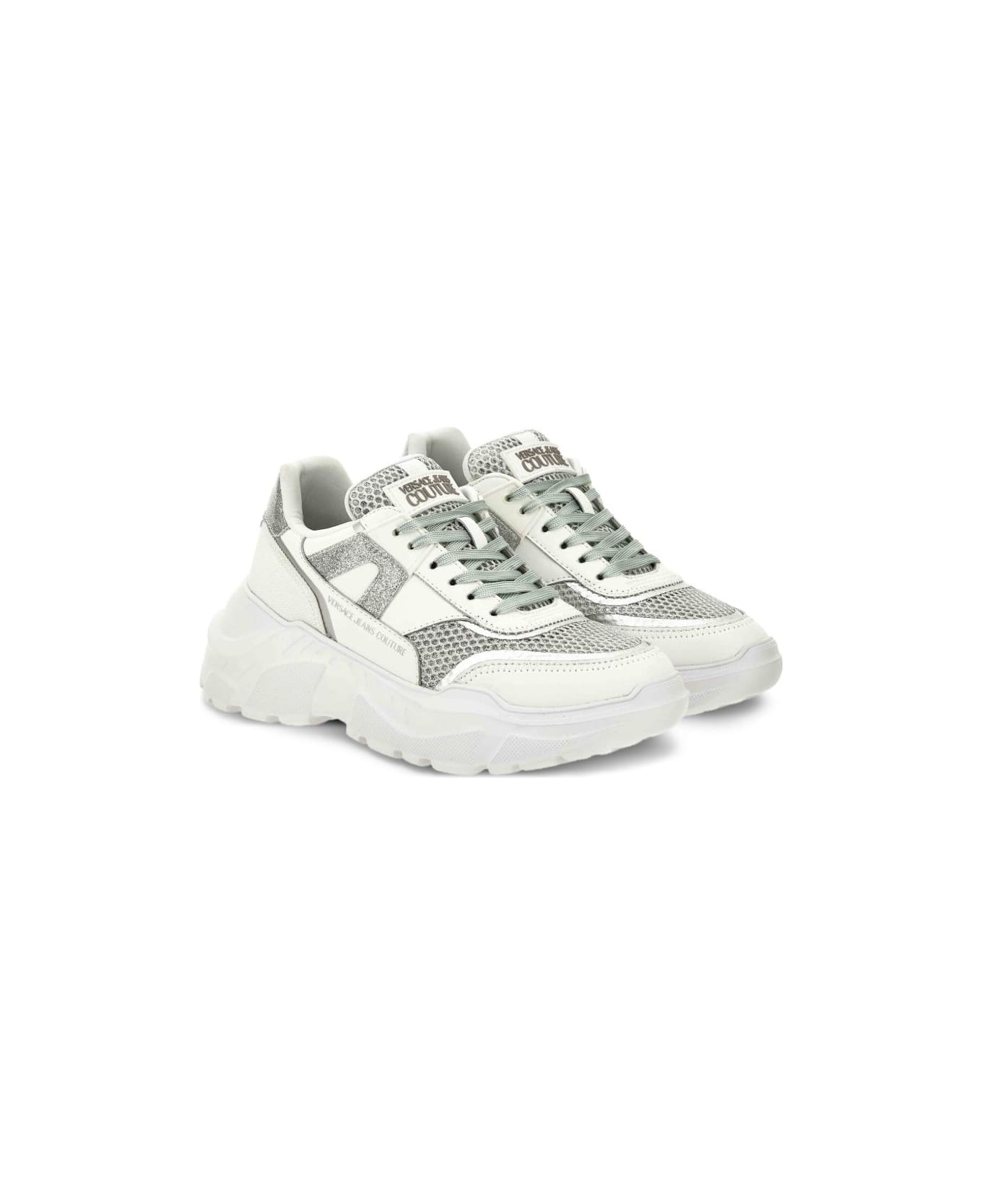 Versace Jeans Couture Chunky Sneakers With Inserts - White