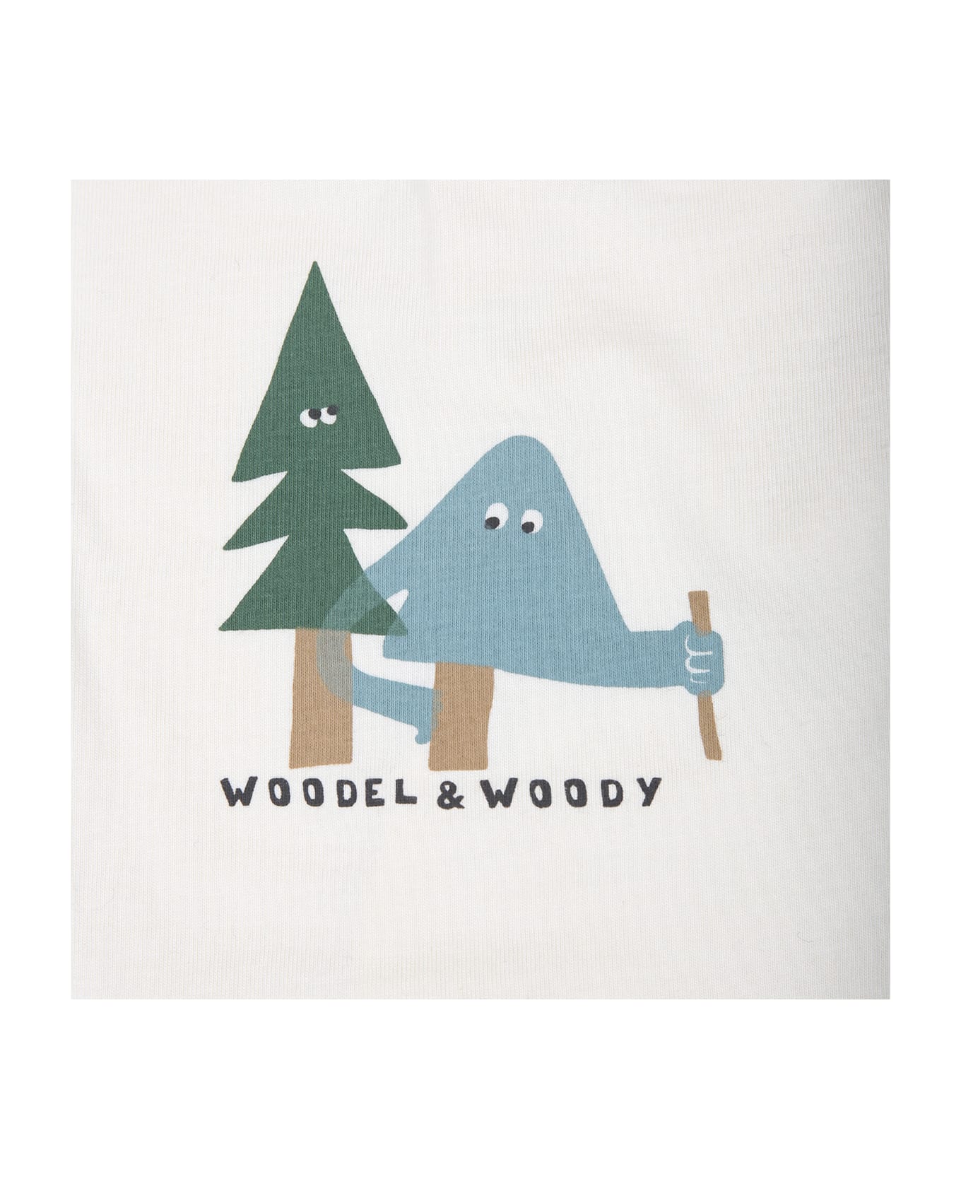 Petit Bateau Ivory T-shirt For Babykids With Tree Print - Ivory