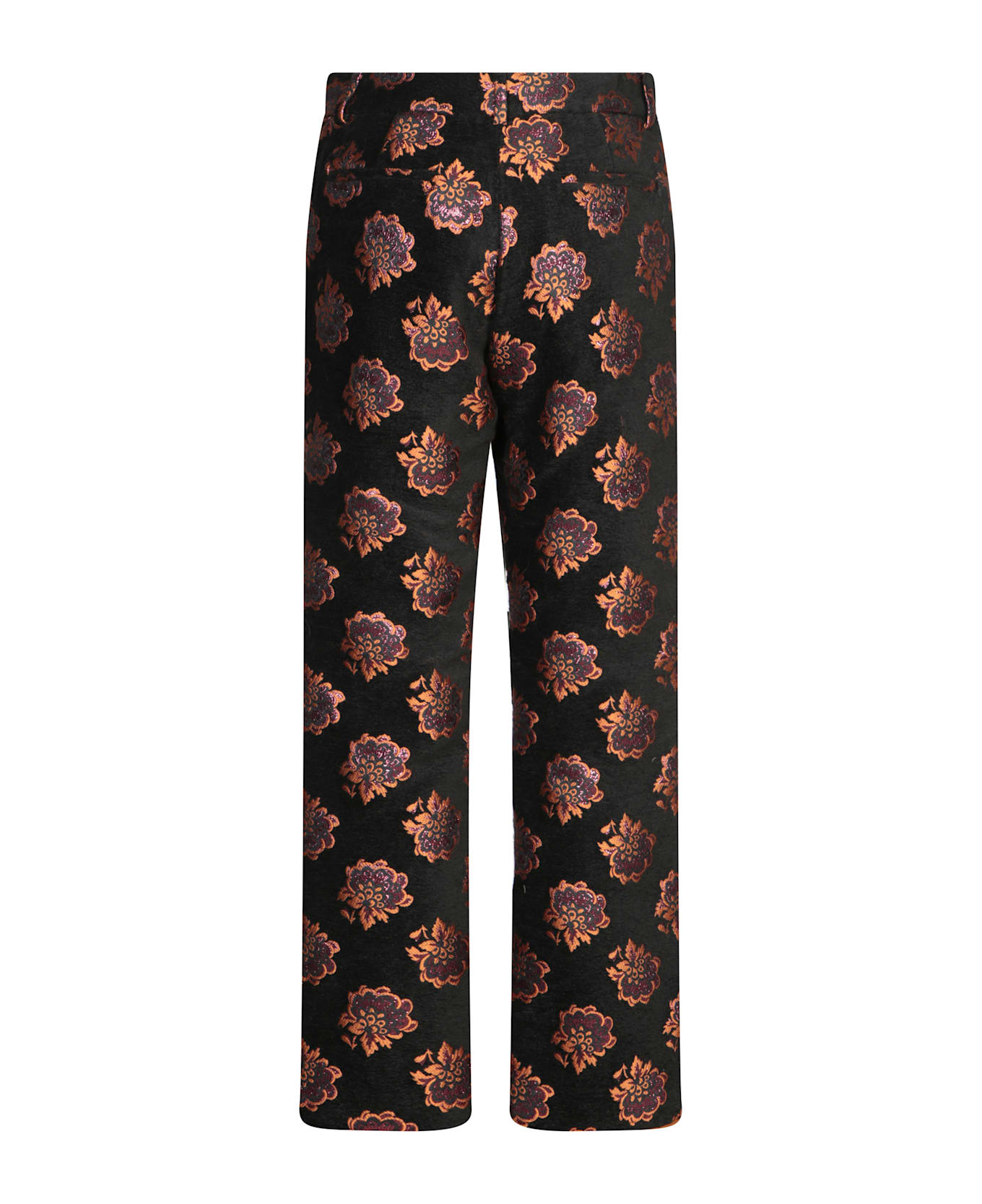 La DoubleJ Pink-black Jacquard Trousers - Black