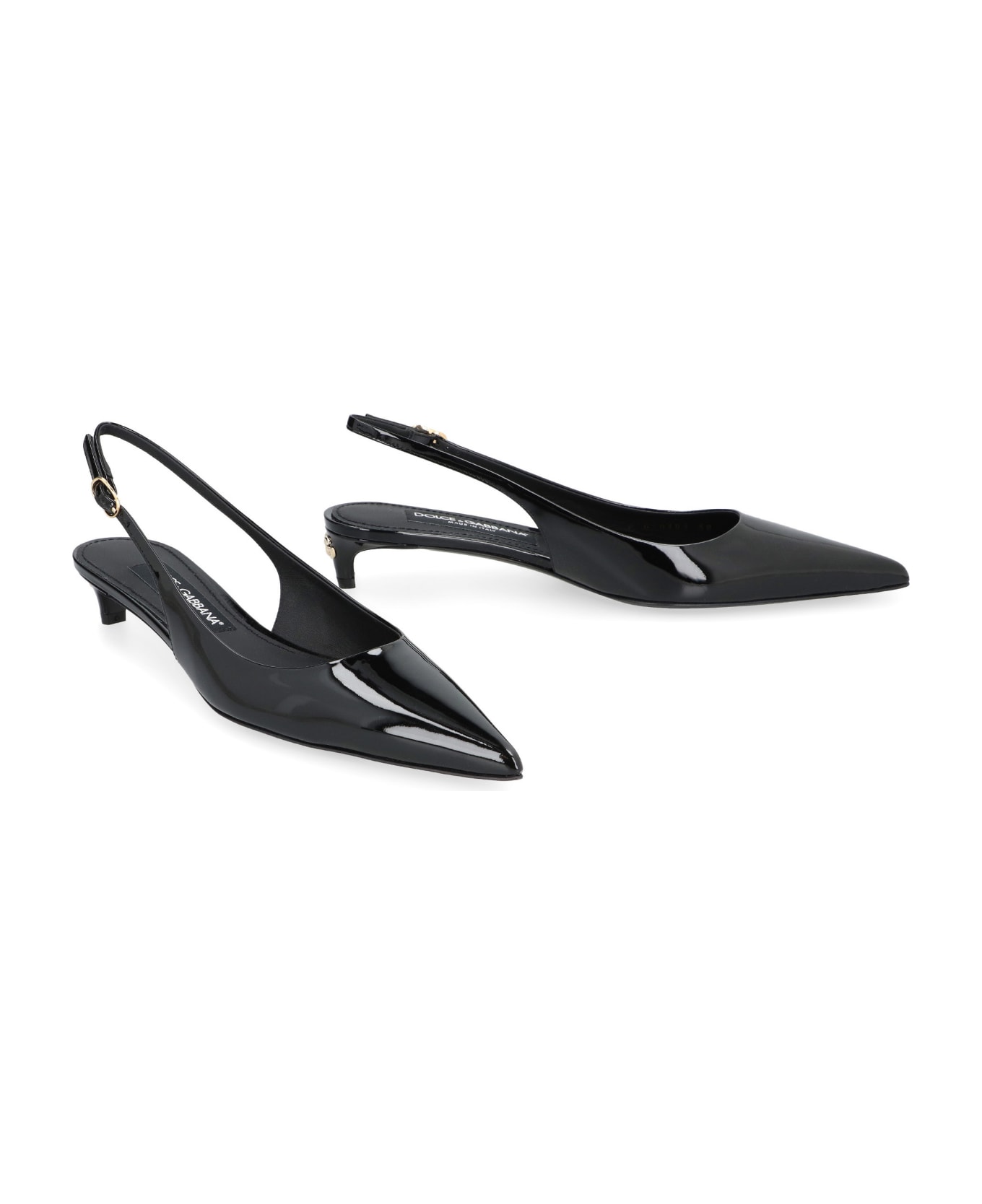 Dolce & Gabbana Leather Slingback Pumps - NEROORO