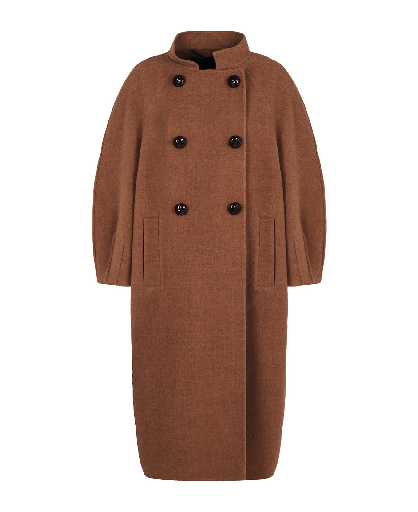 Max Mara Couture Coat In Double Wool - Camel