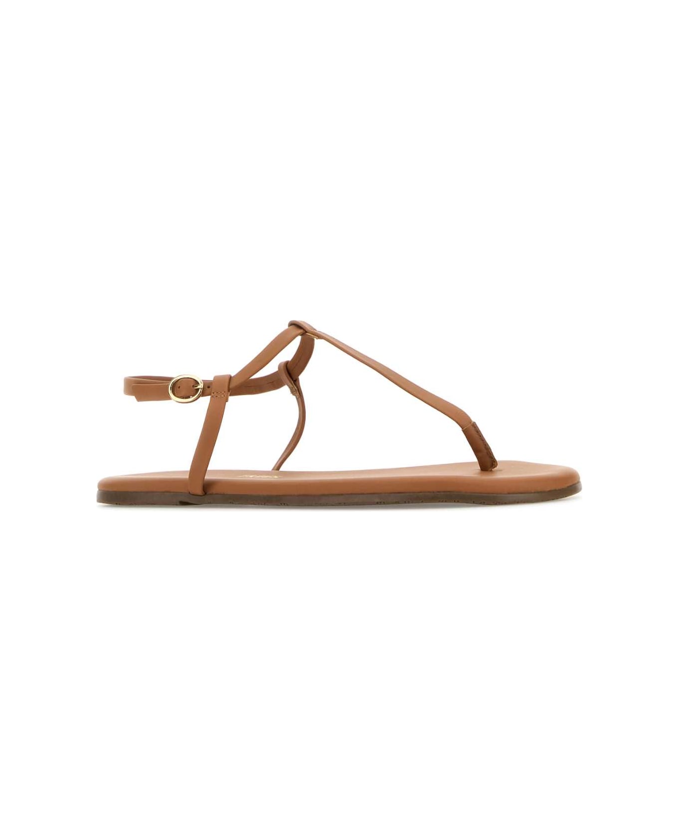 Tkees Camel Leather Mariana Thong Sandals - NATURALE