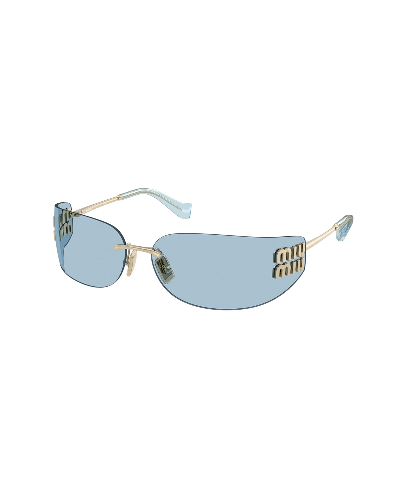 Miu Miu 0mu A51s Runway Zvn10p Oro Sunglasses - Oro