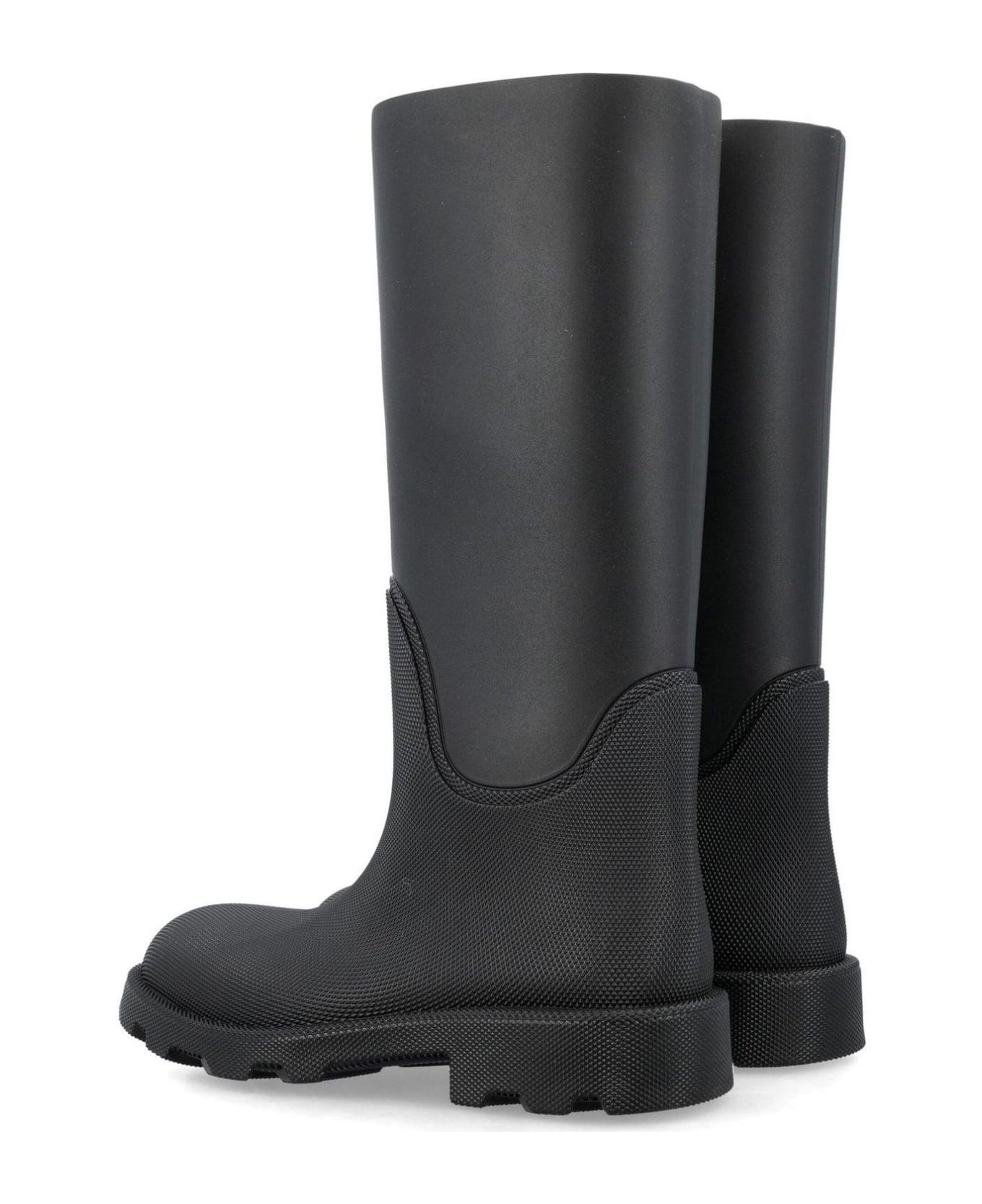 Burberry Round-toe Chunky-sole Boots - Black