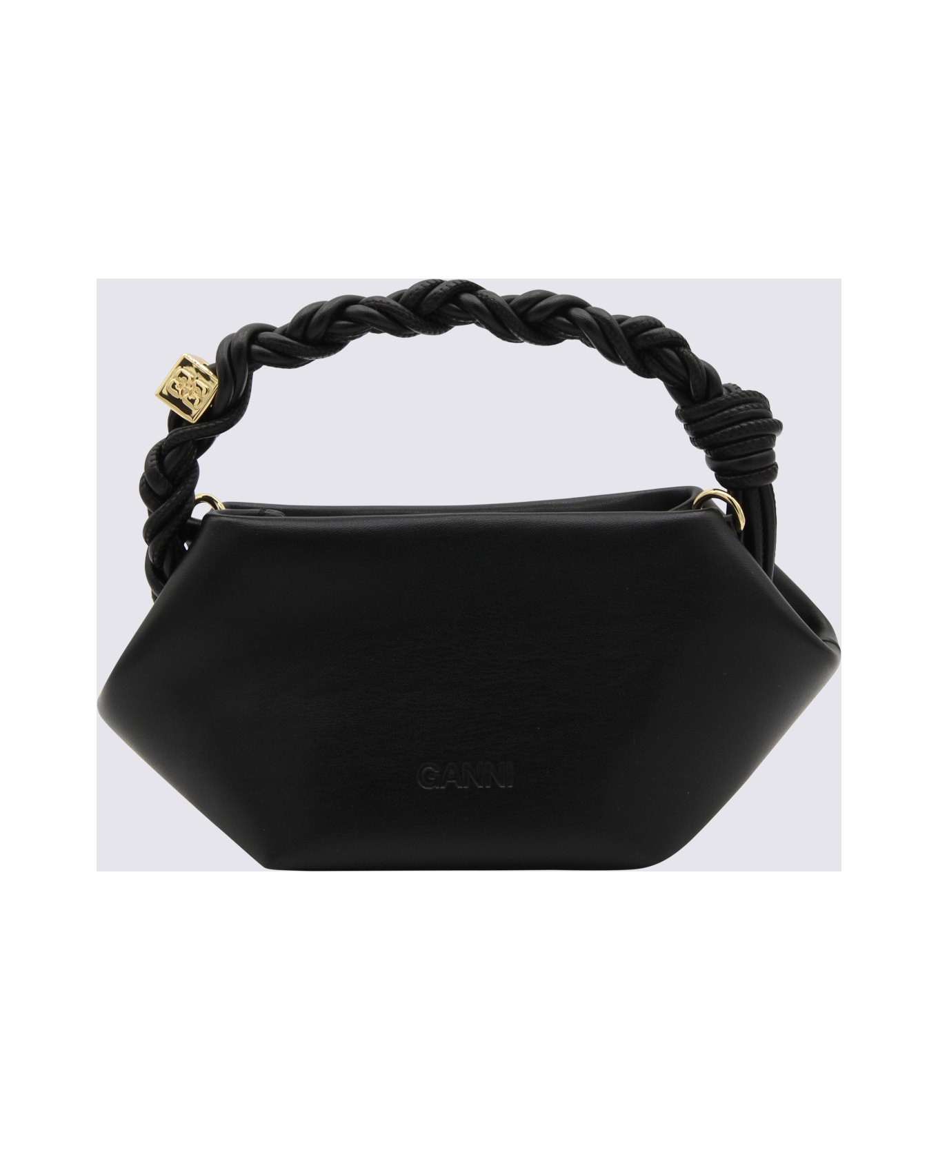 Ganni Black Top Handle Bag - Black