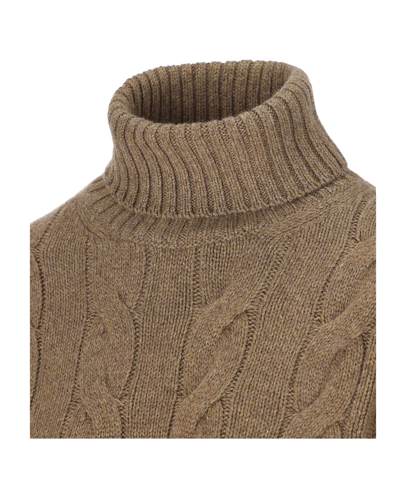 Loro Piana Long Sleeved Turtleneck Knitted Jumper - TUNDRA MELANGE