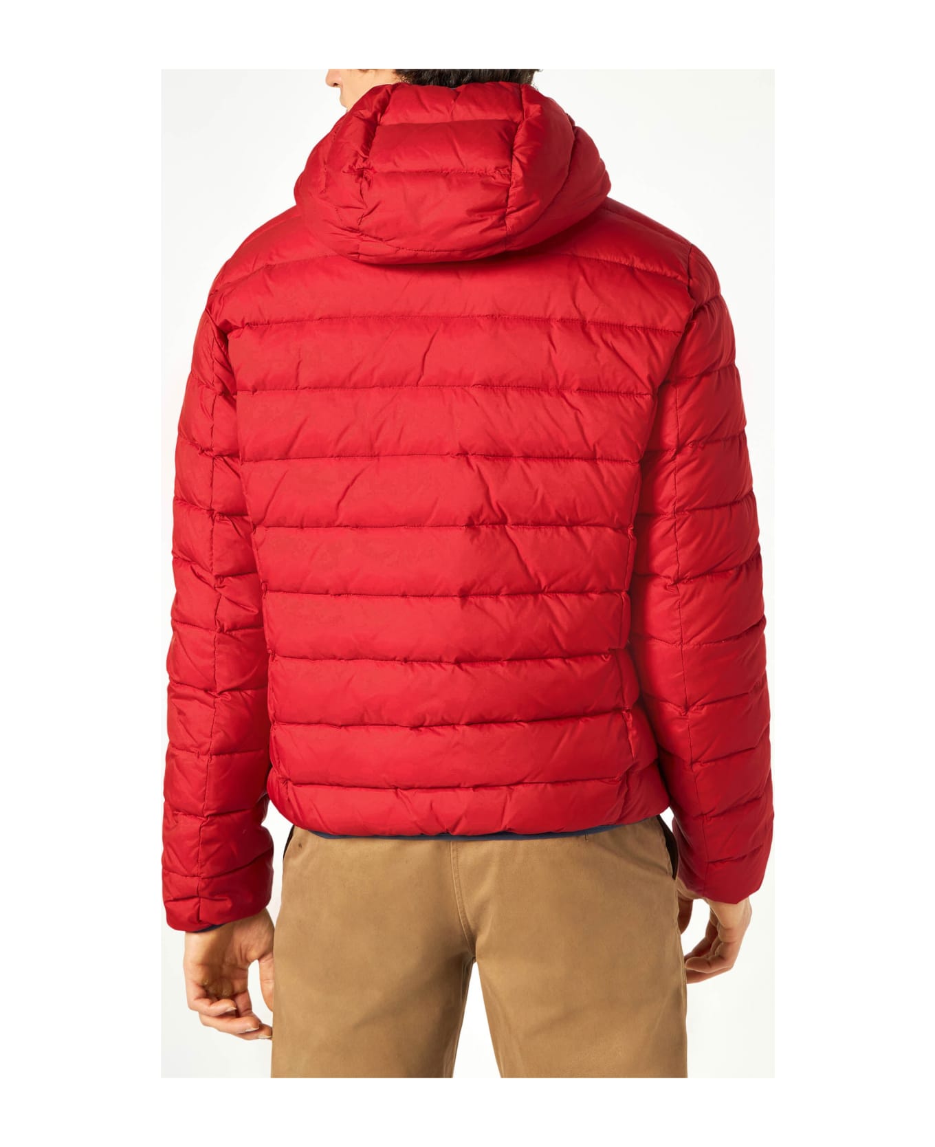 MC2 Saint Barth Man Double Face Red Down Jacket Courchevel - RED