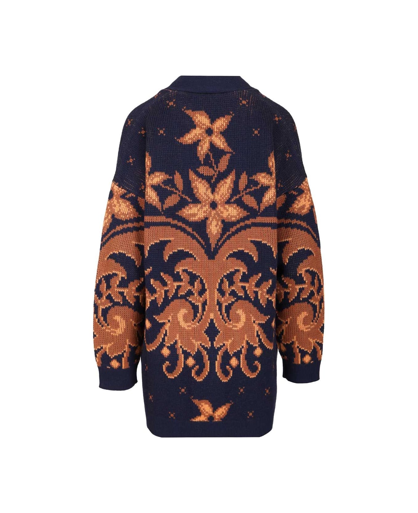 Etro Jacquard Wool Cardigan - MULTICOLOUR