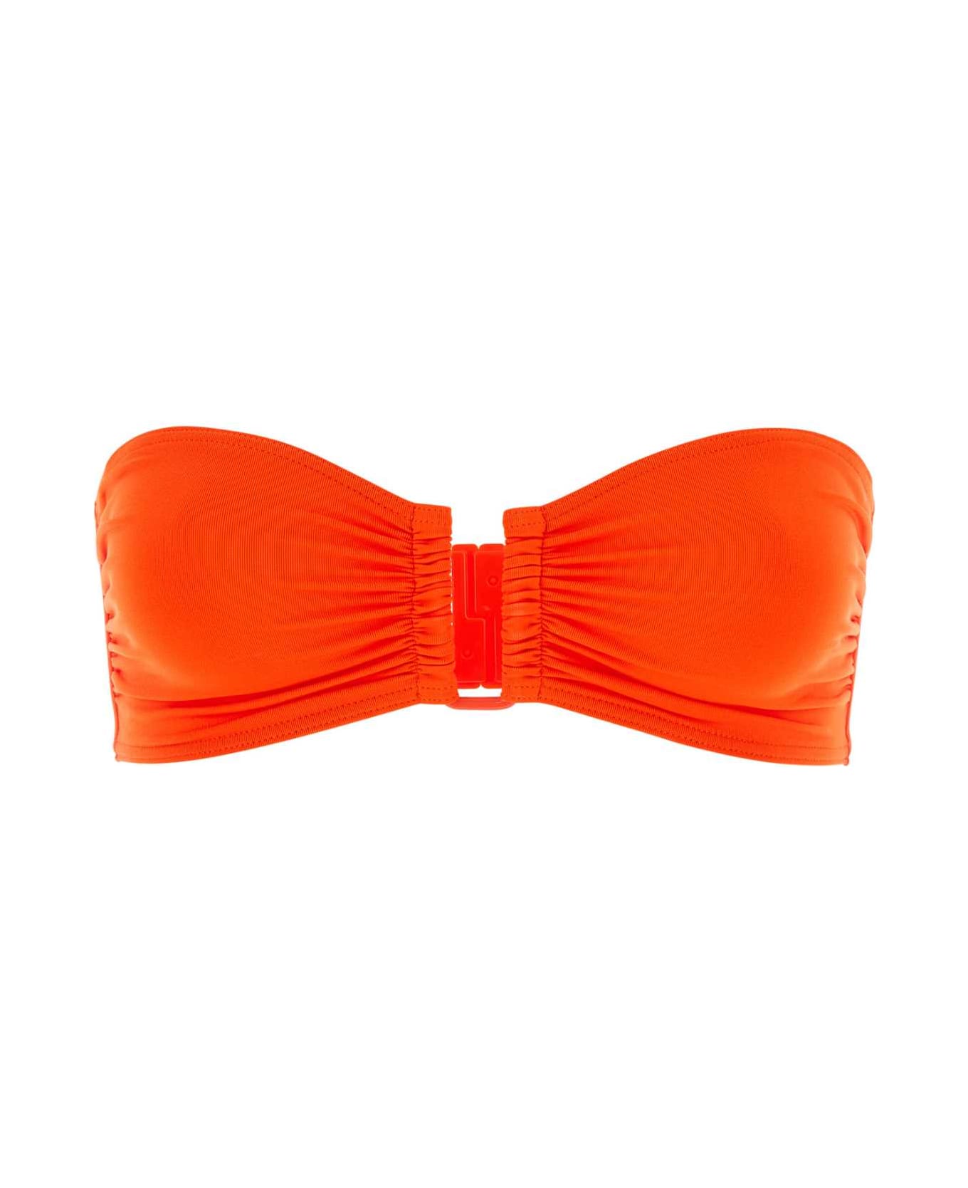 Eres Orange Stretch Nylon Bikini Top - SOLEIL24E