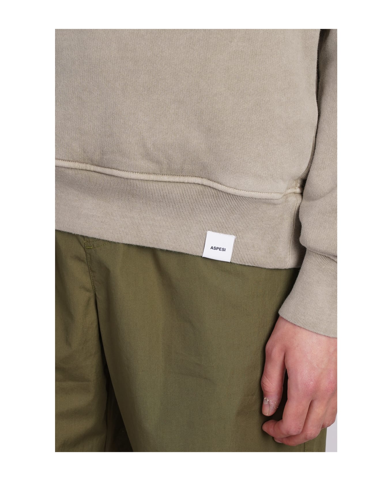 Aspesi Felpa Ay40 Sweatshirt In Beige Cotton - beige フリース