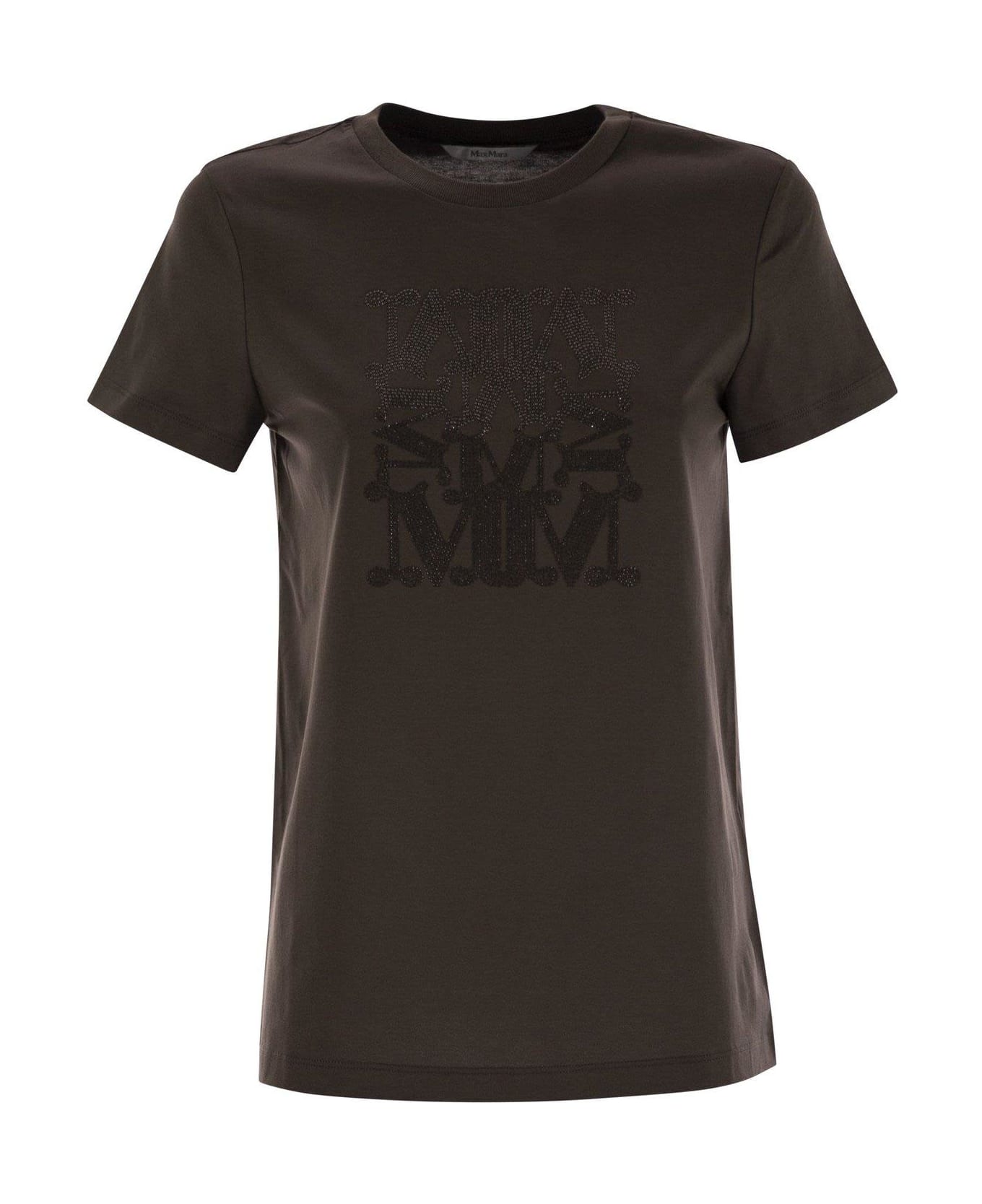 Giovane Logo Embroidered Crewneck T-shirt - Thumbnail 2
