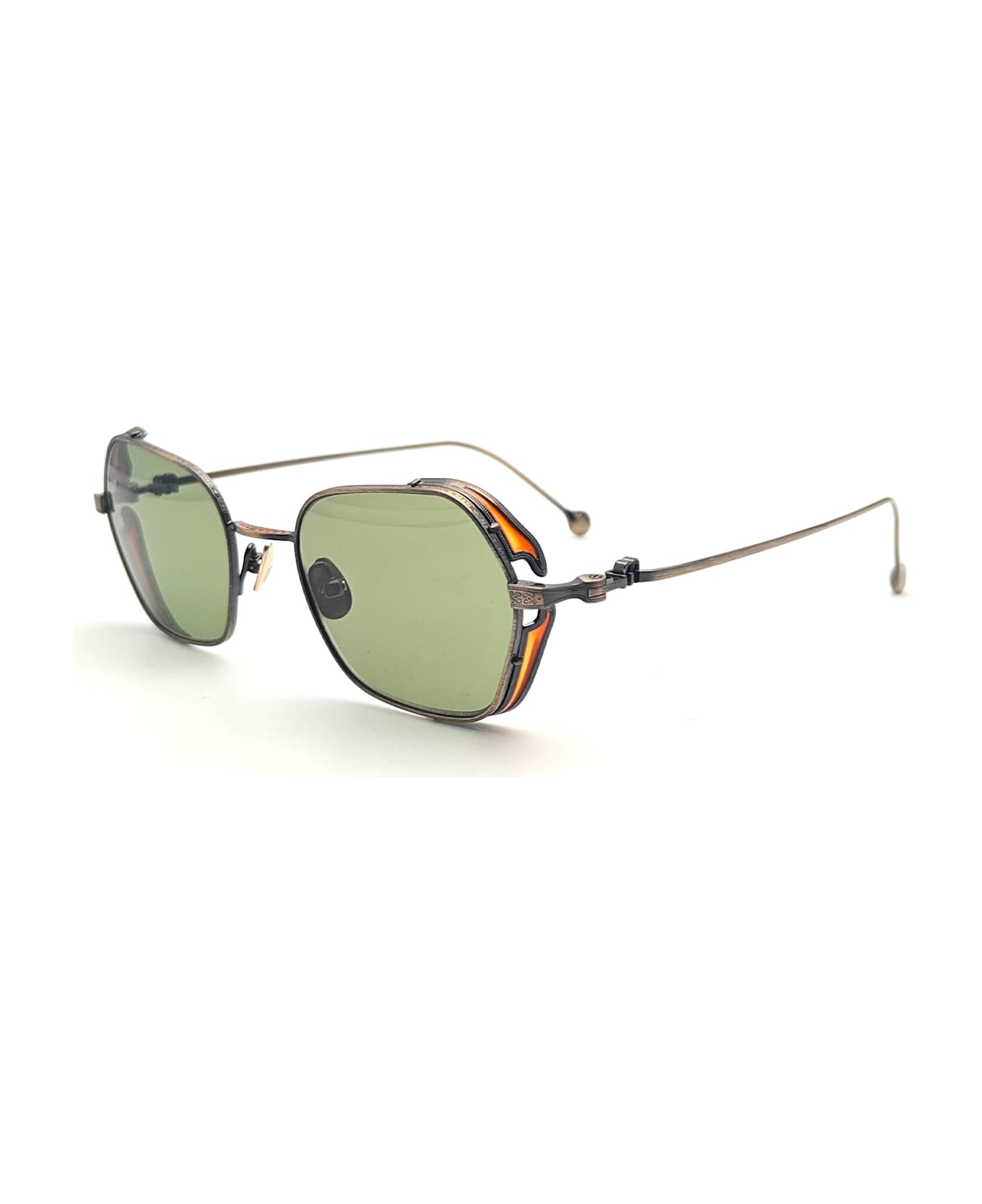 Matsuda M3153 - Antique Gold / Sage Green Sunglasses - antique gold